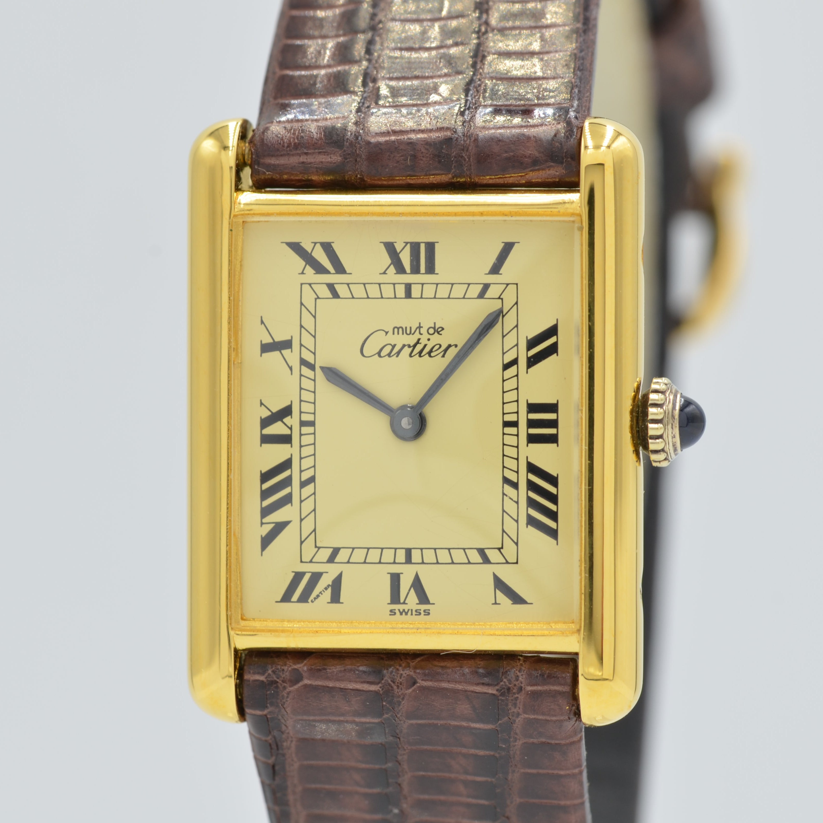 [Cartier] Cartier Must Tank LM Manual Winding Ivory Roman