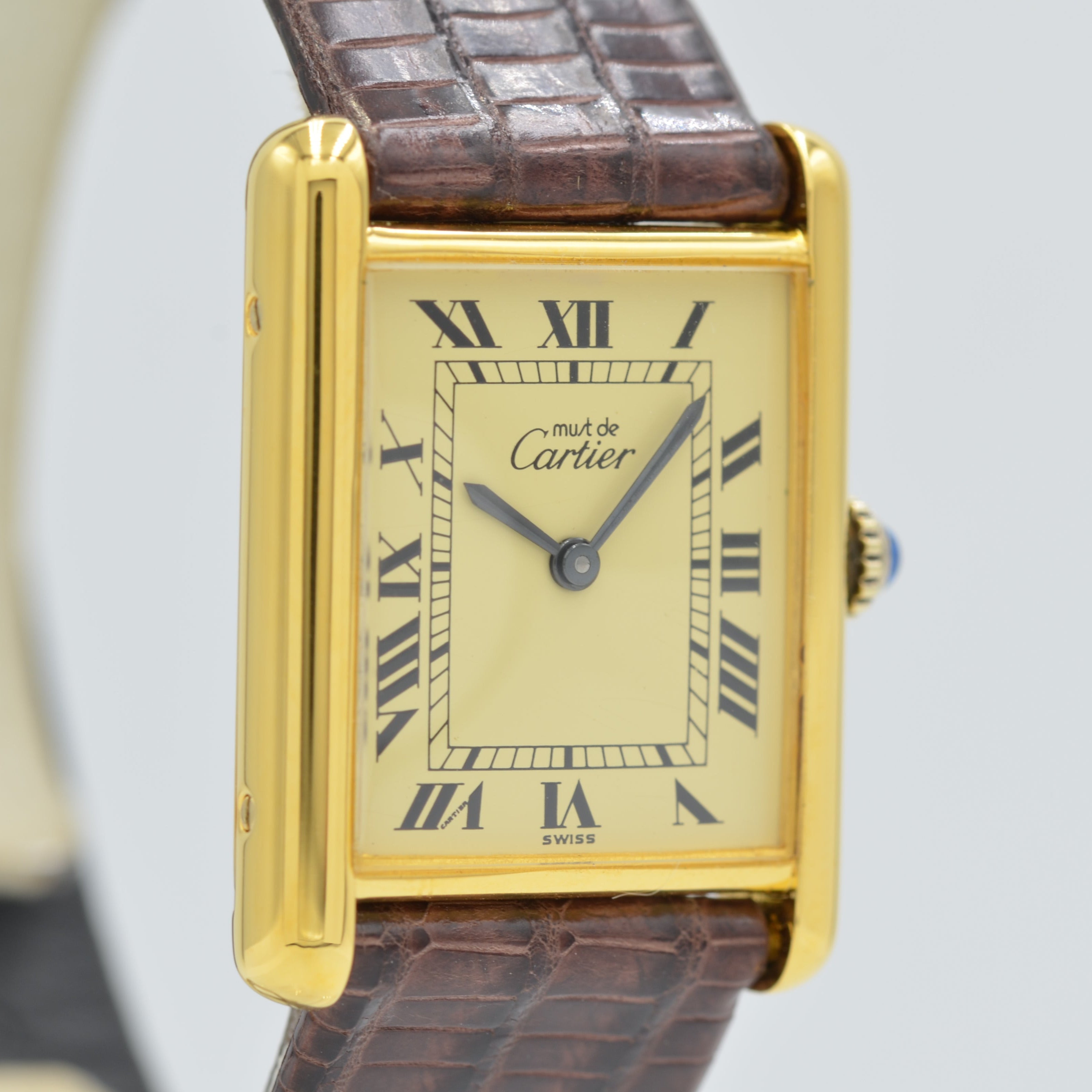 [Cartier] Cartier Must Tank LM Manual Winding Ivory Roman