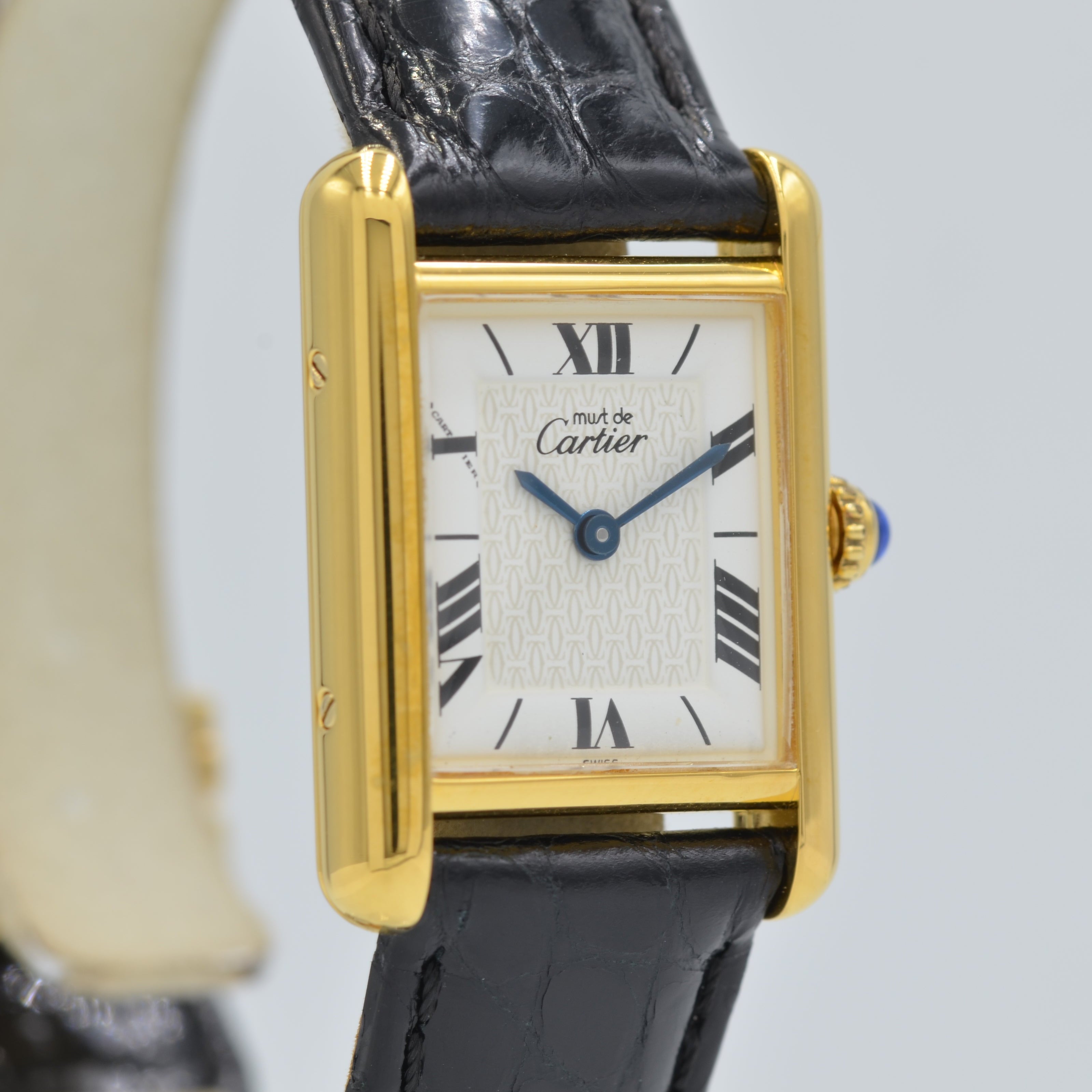 [Cartier] Cartier Must Tank SM Roman Dial with Genuine D Buckle