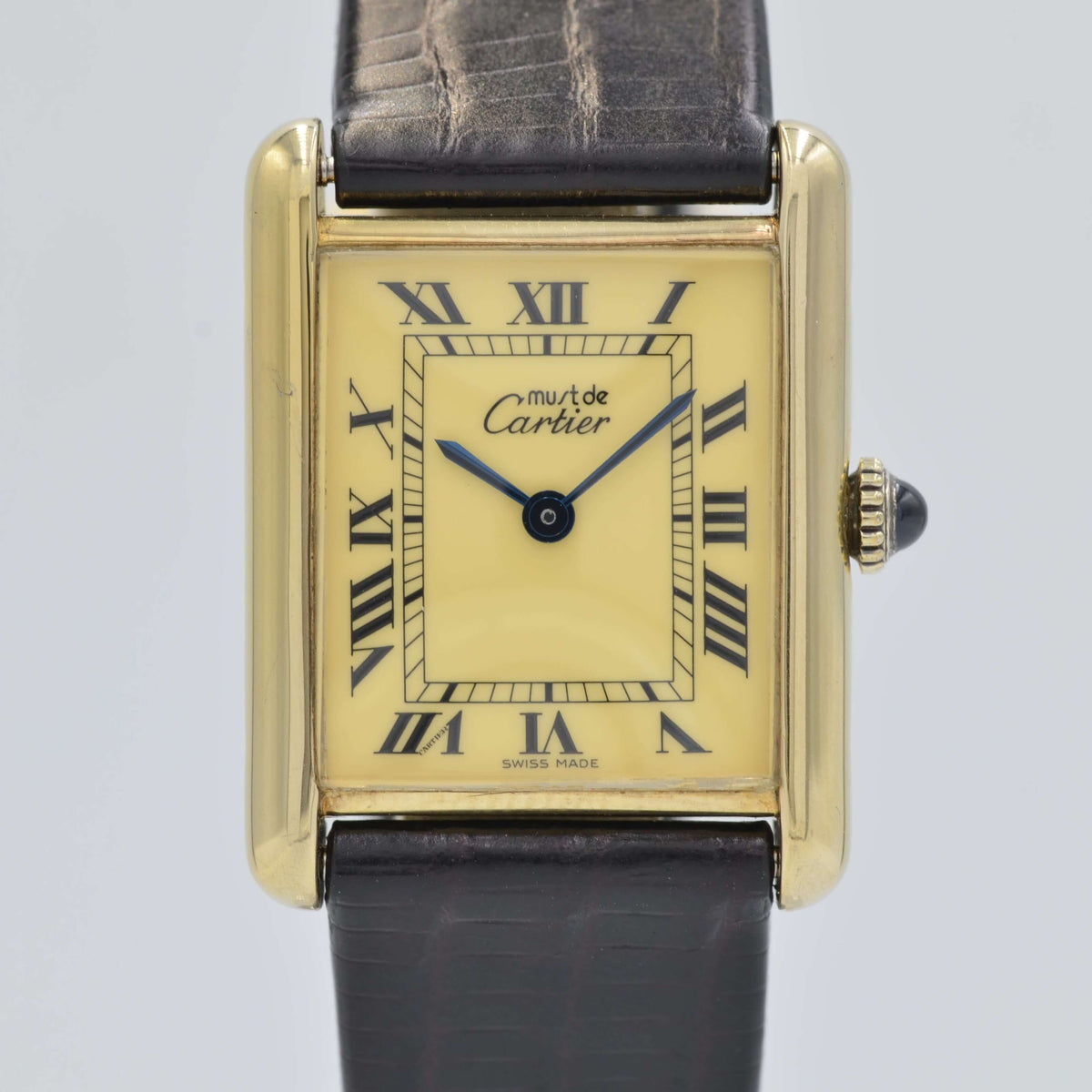 Cartier】カルティエマストタンク LM手巻きアイボリーローマ 「SWISS 