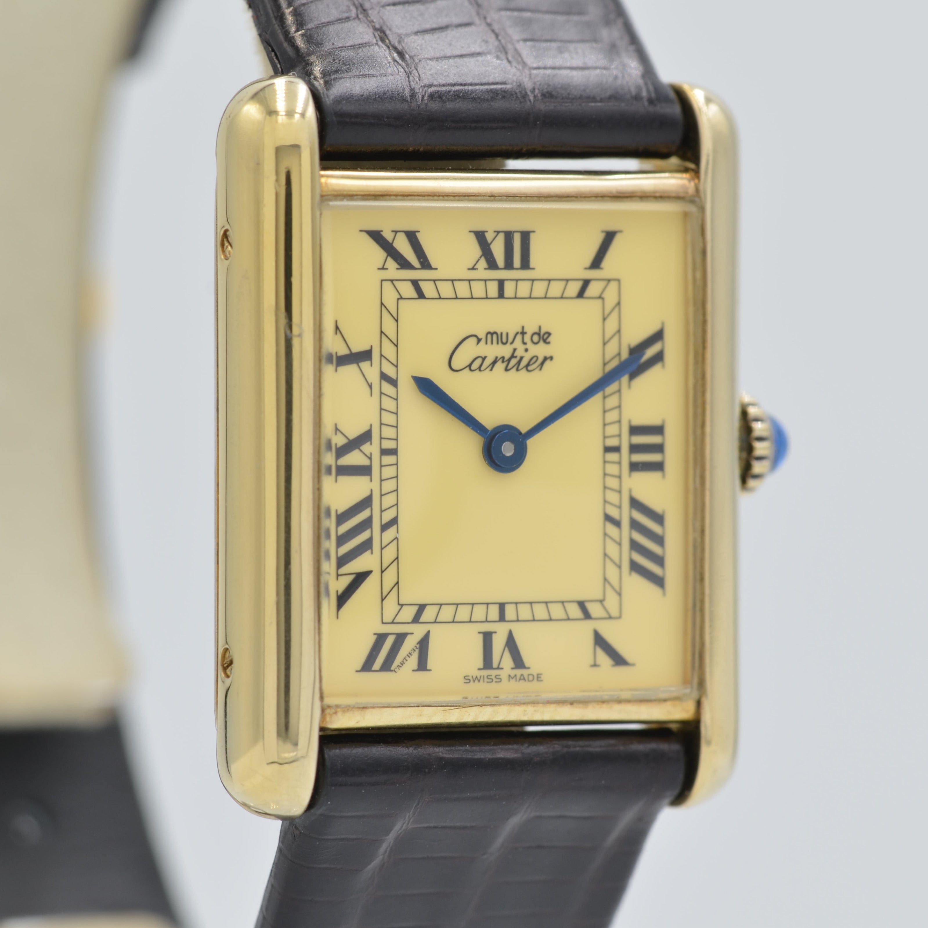 [Cartier] Cartier Must Tank LM Manual Winding Ivory Roman "SWISS MADE"