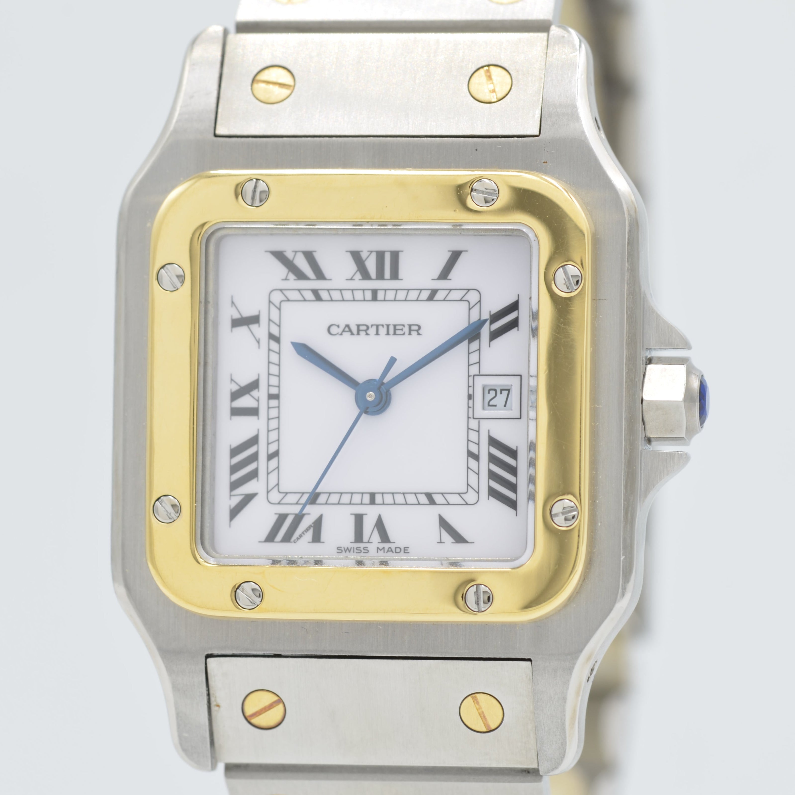 【Cartier】カルティエ<BR>サントスガルベ LM自動巻き 18KYG×SS