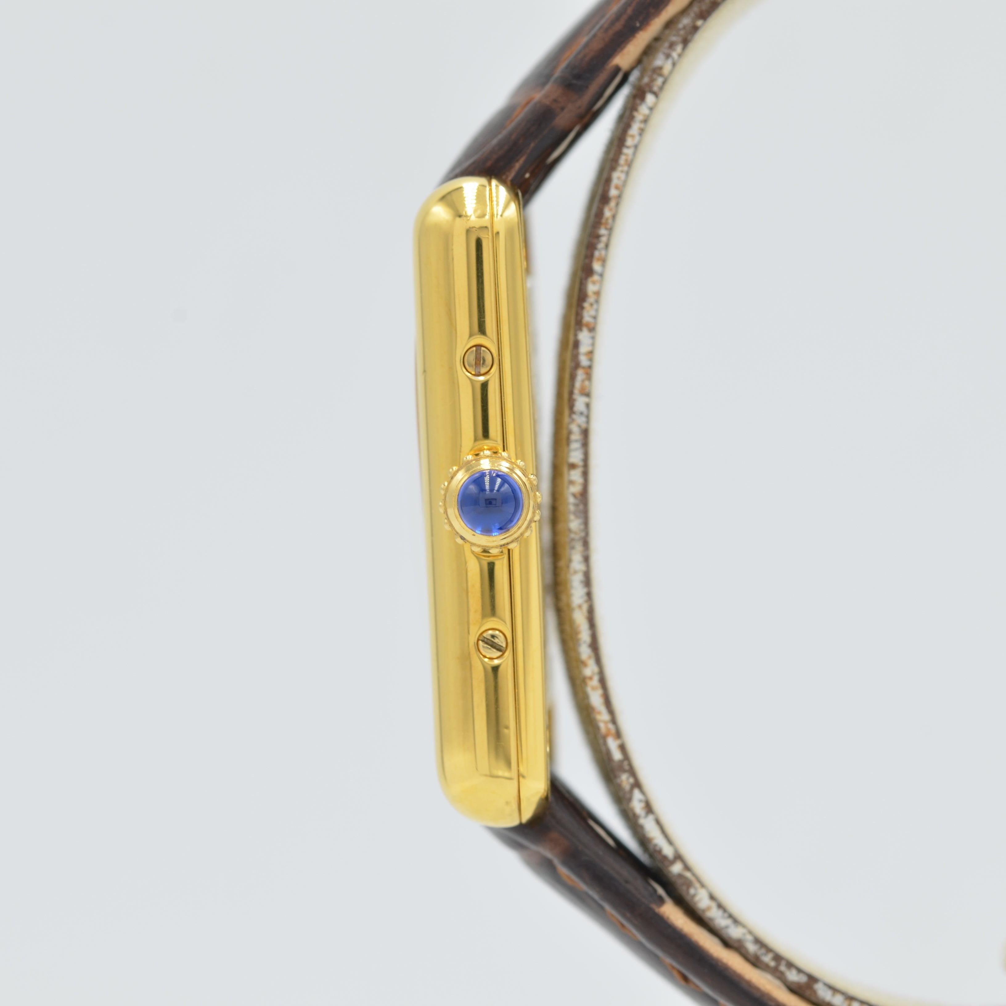 【Cartier】カルティエ <BR>マストタンク SMアイボリーローマQZ 純正尾錠付き