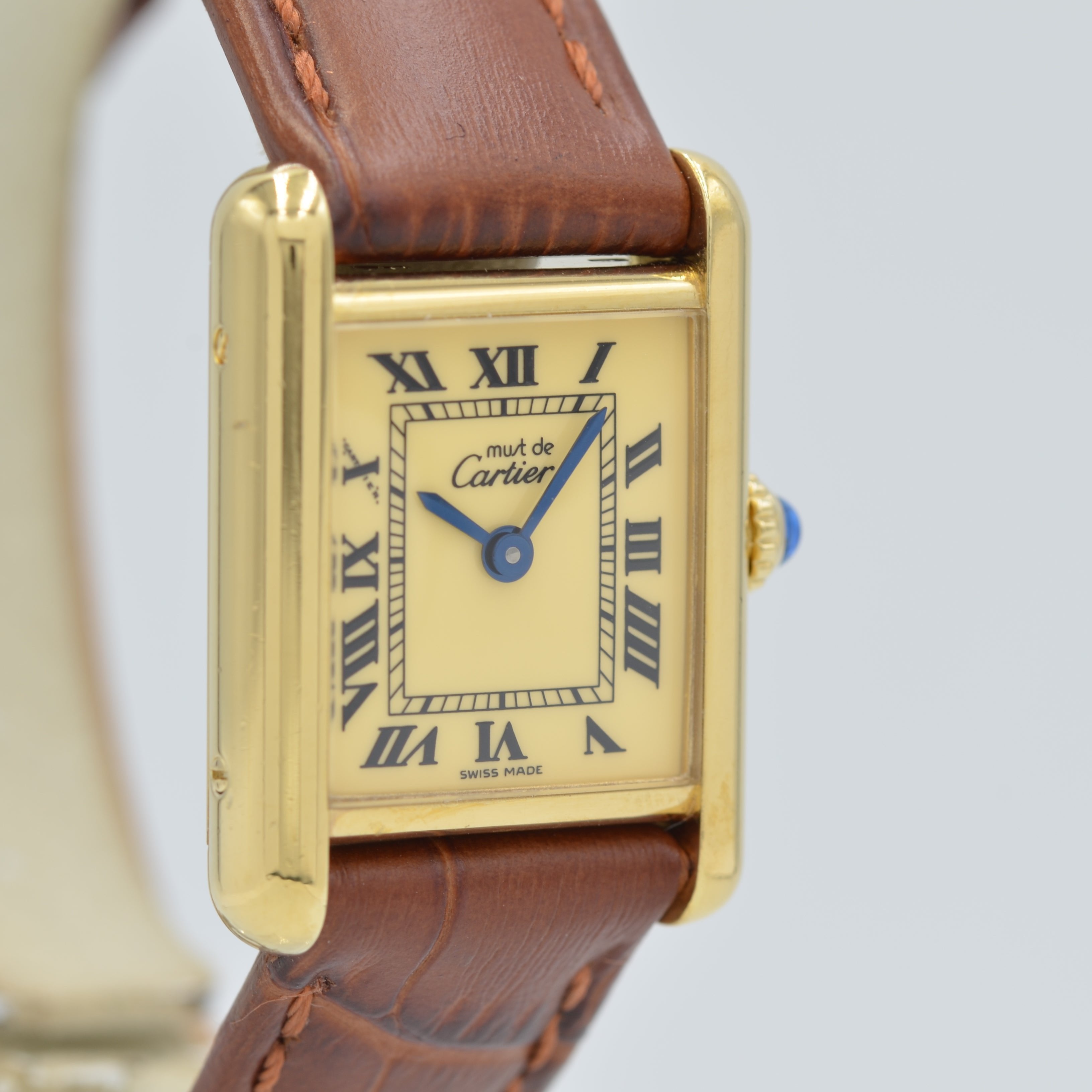 [Cartier] Cartier<br> Mast Tank SM Hand-wound Ivory Roma with lifetime warranty