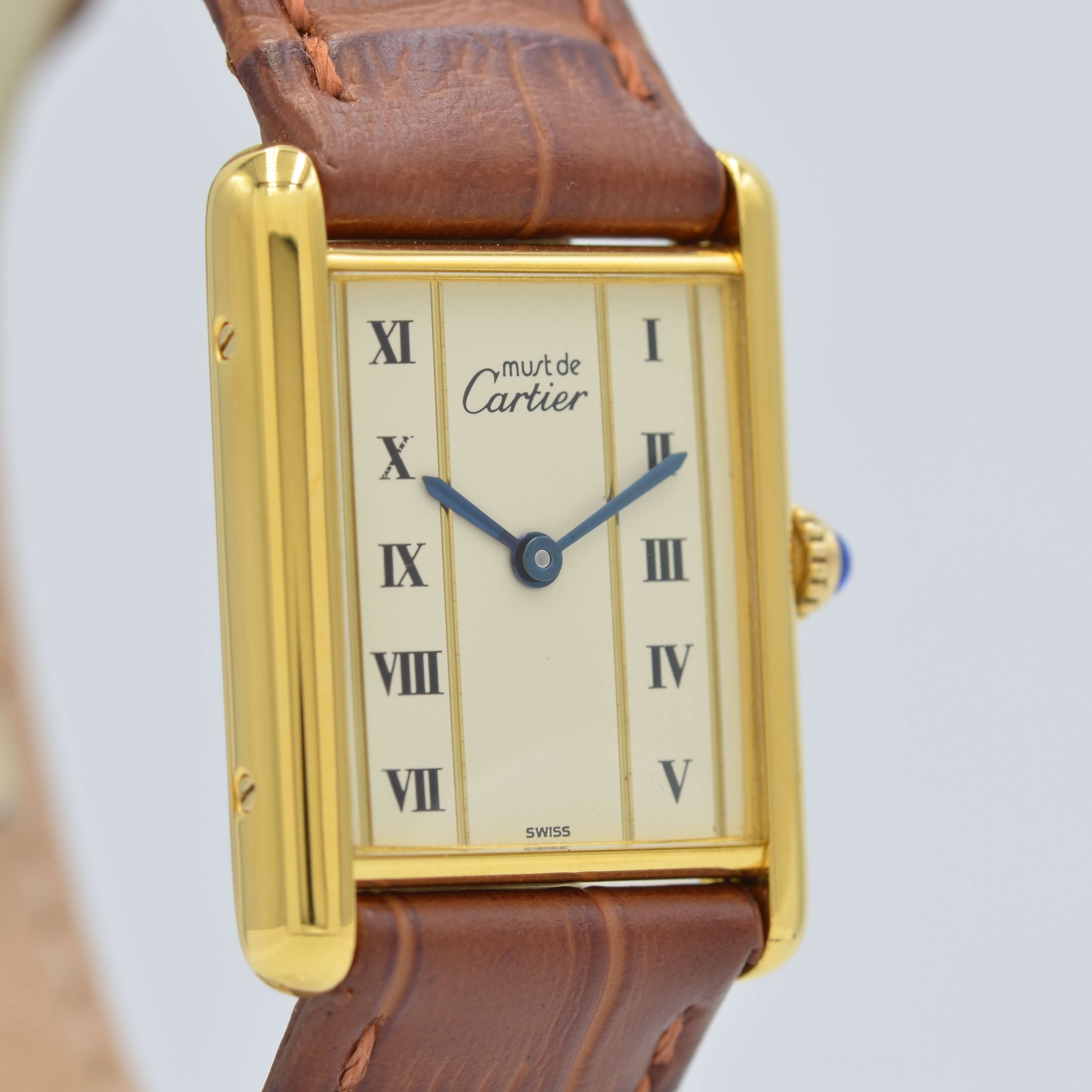 [Cartier] Cartier Must Tank LM Vertical Roman with genuine buckle