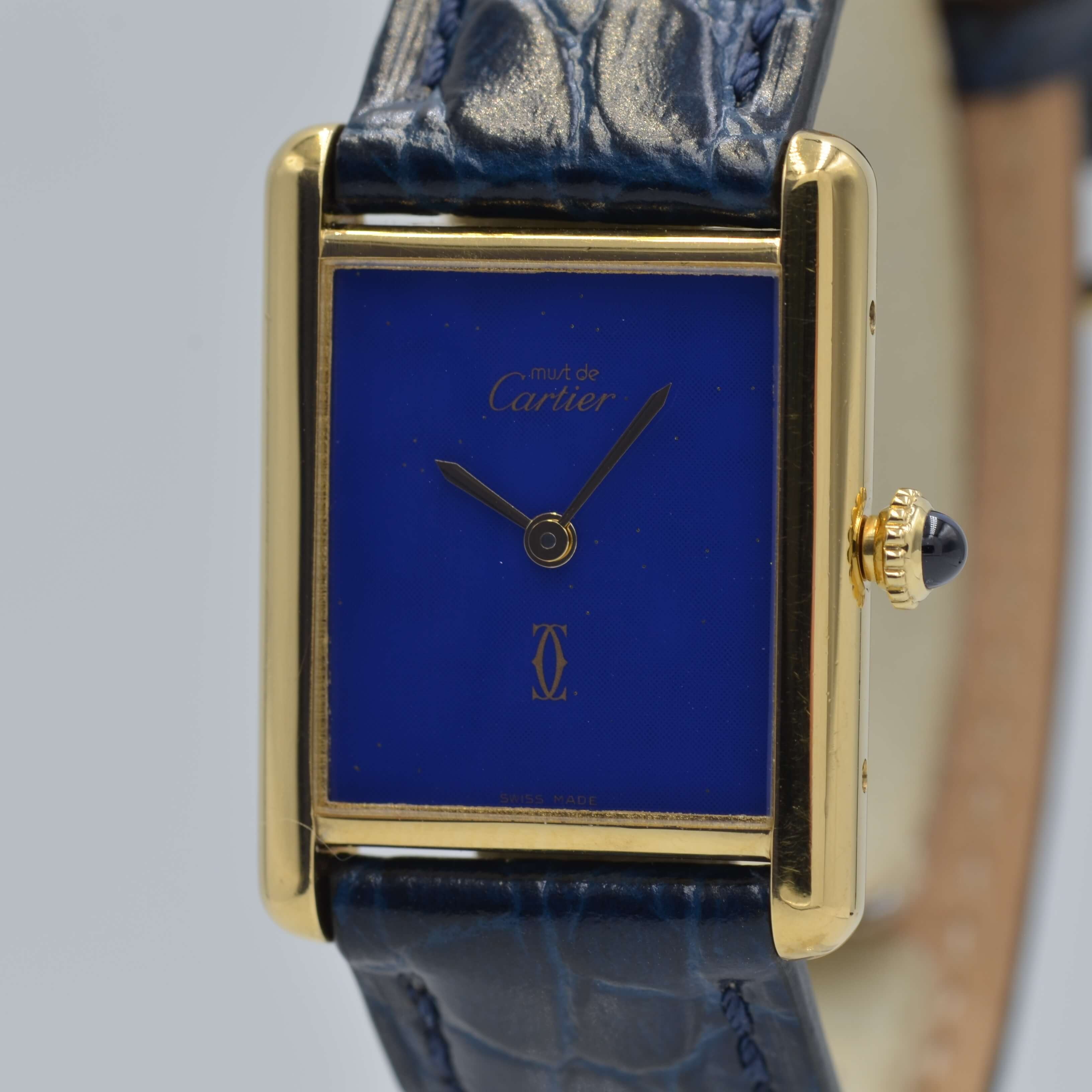 [Cartier] Cartier Must Tank LM Lapis Lazuli with lifetime warranty