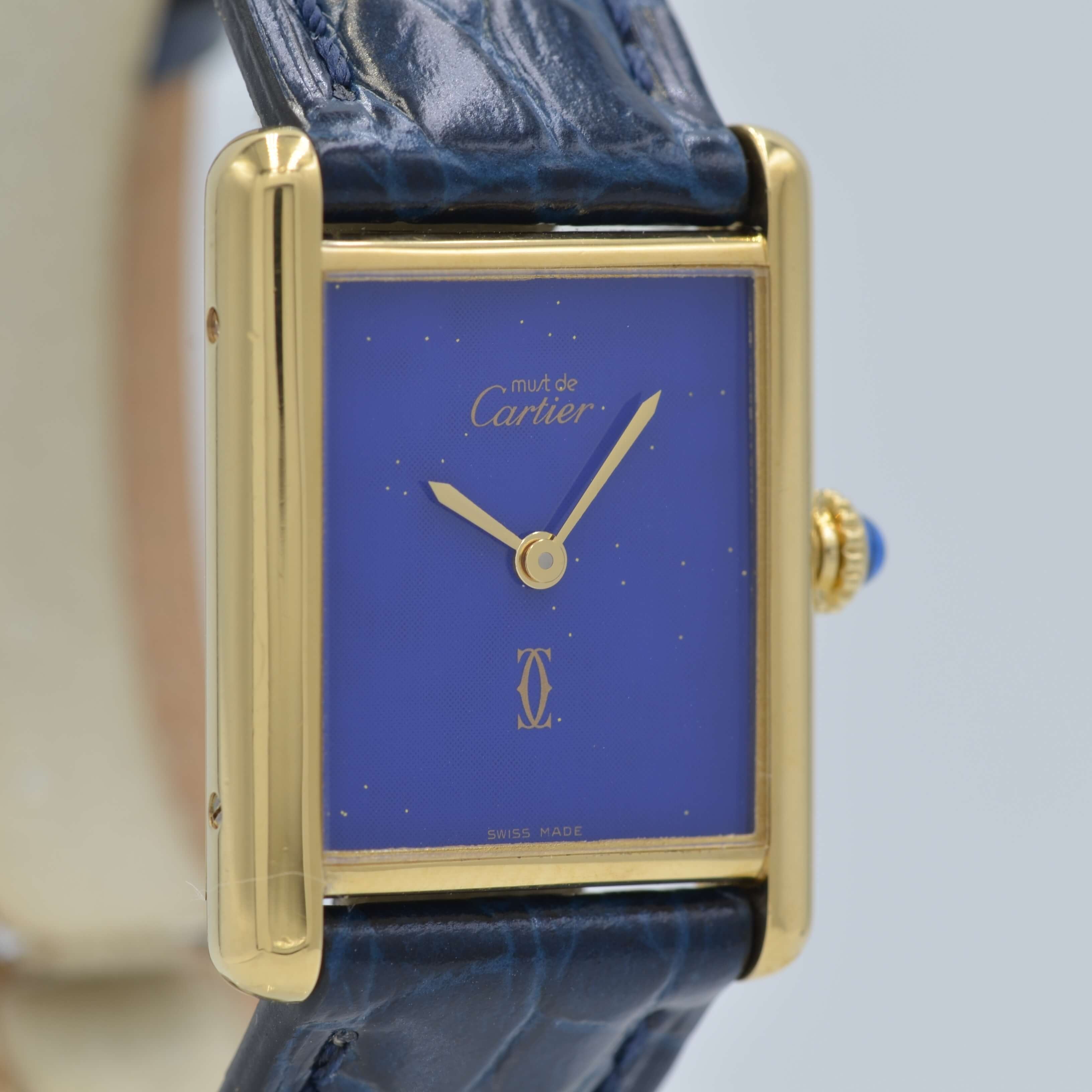 [Cartier] Cartier Must Tank LM Lapis Lazuli with lifetime warranty