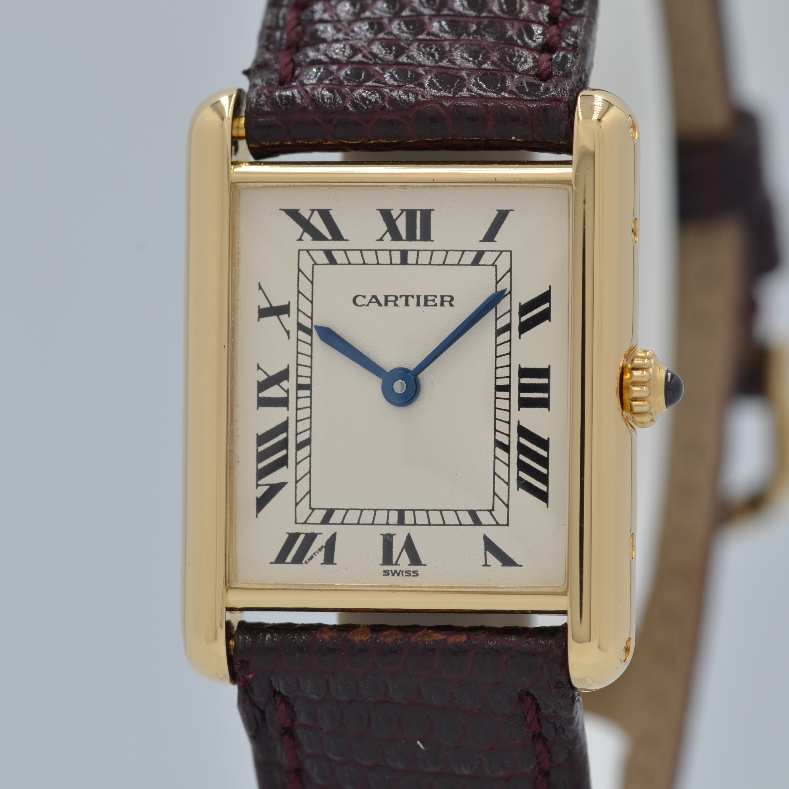 【Cartier】カルティエ<BR>タンクルイカルティエ LM18KYGクォーツ<BR>純正18KYG製尾錠付き