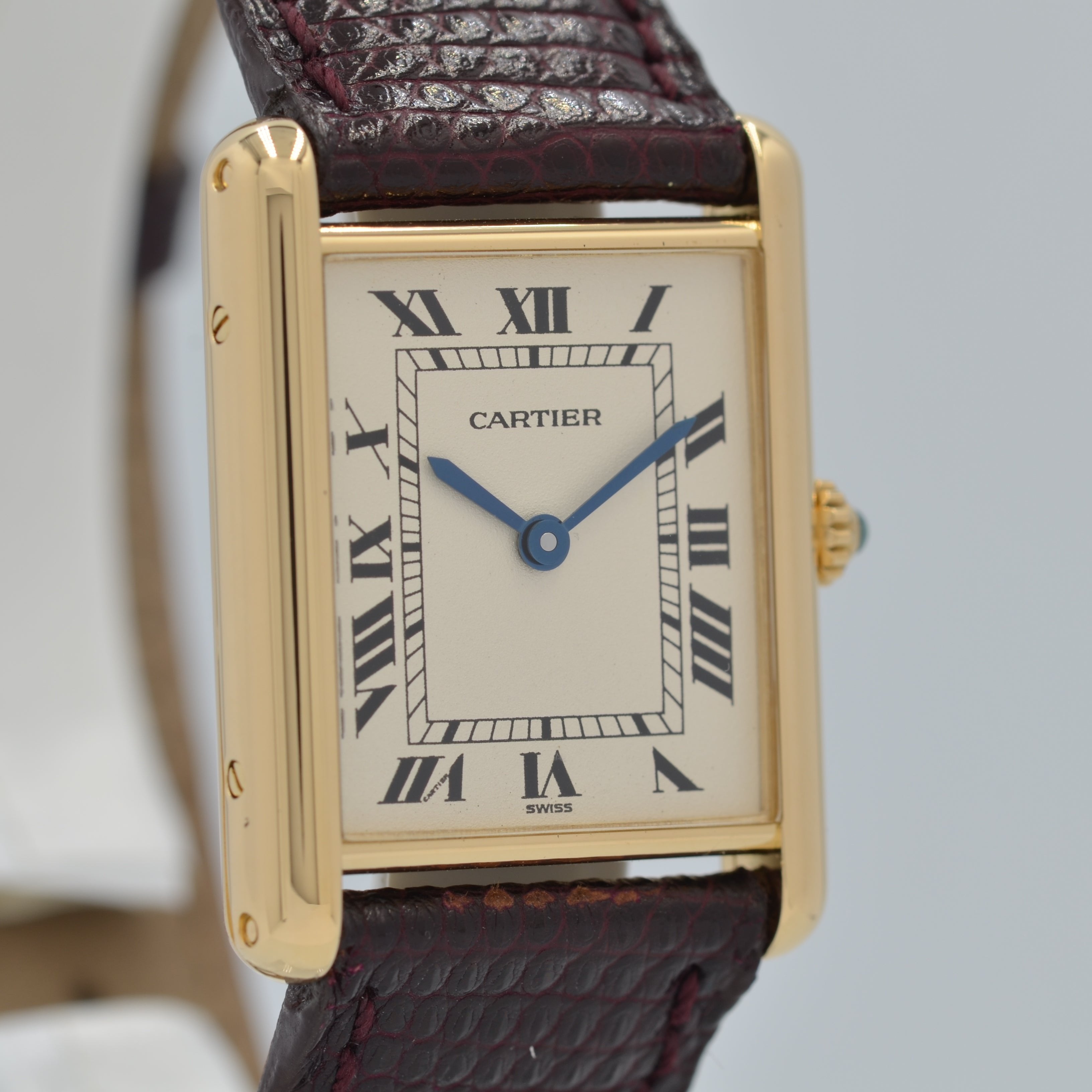 【Cartier】カルティエ<BR>タンクルイカルティエ LM18KYGクォーツ<BR>純正18KYG製尾錠付き