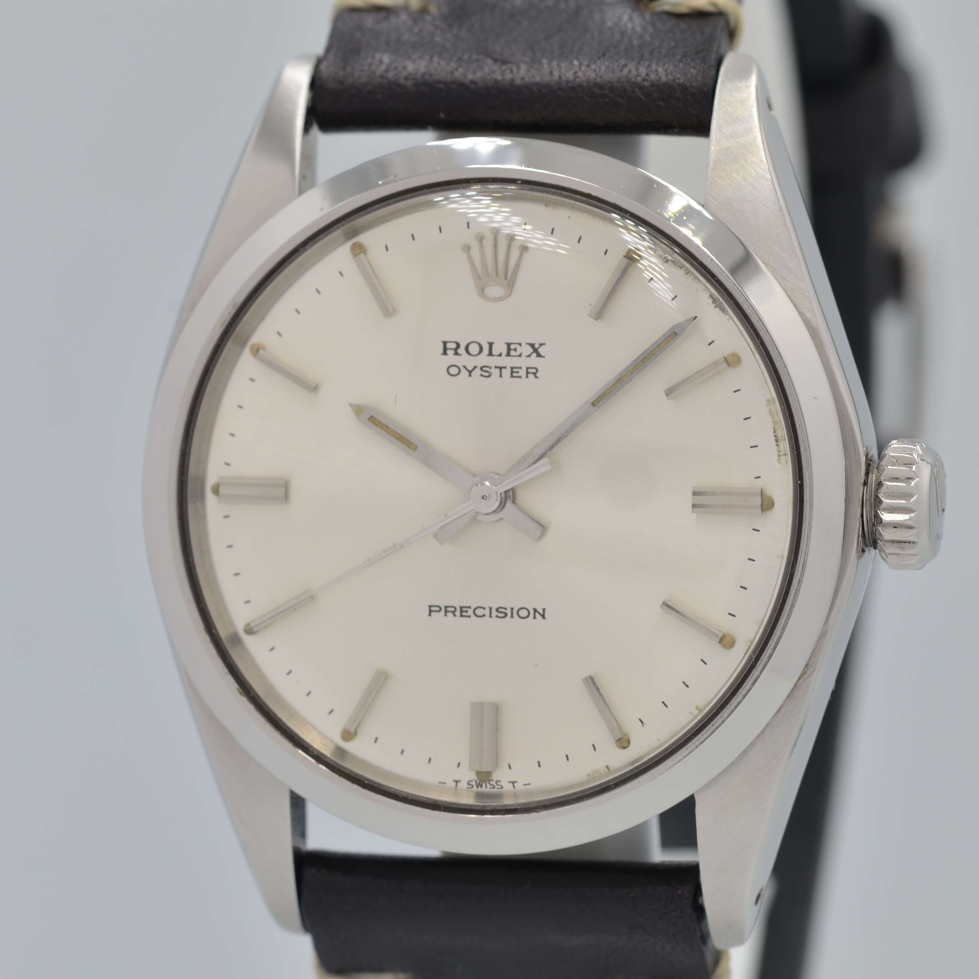 [ROLEX] Rolex Oyster Ref.6426 Silver with genuine buckle