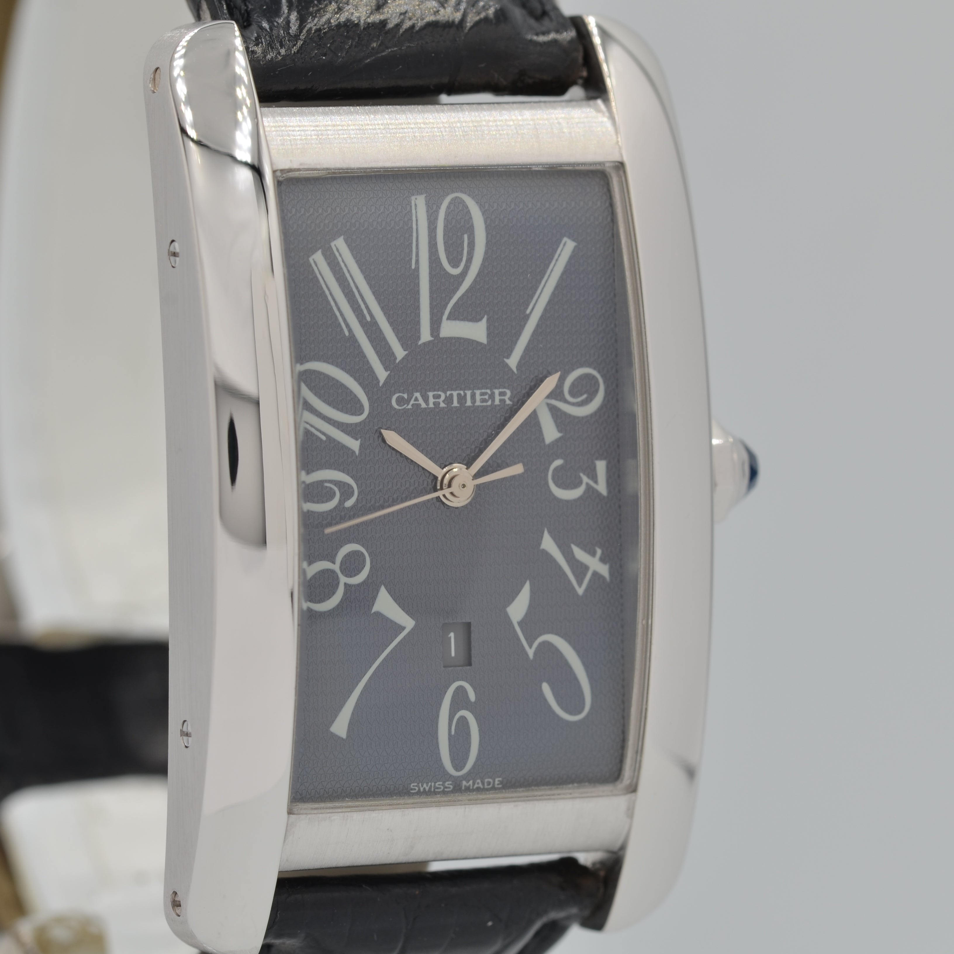 [Cartier] Cartier Tank Americaine LM 18KWG with genuine 18KWG D-buckle