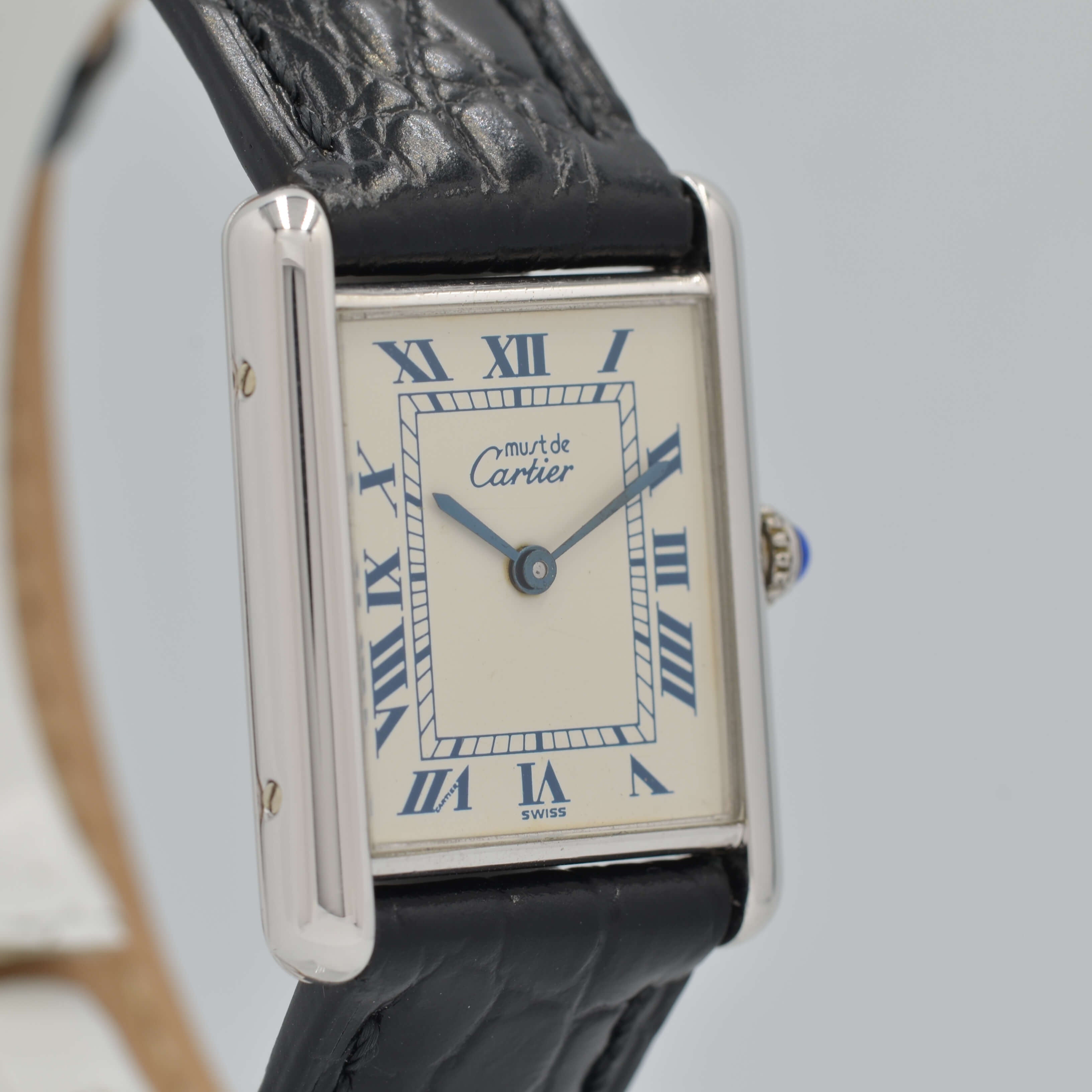 [Cartier] Cartier Must Tank LM Silver QZ with genuine buckle