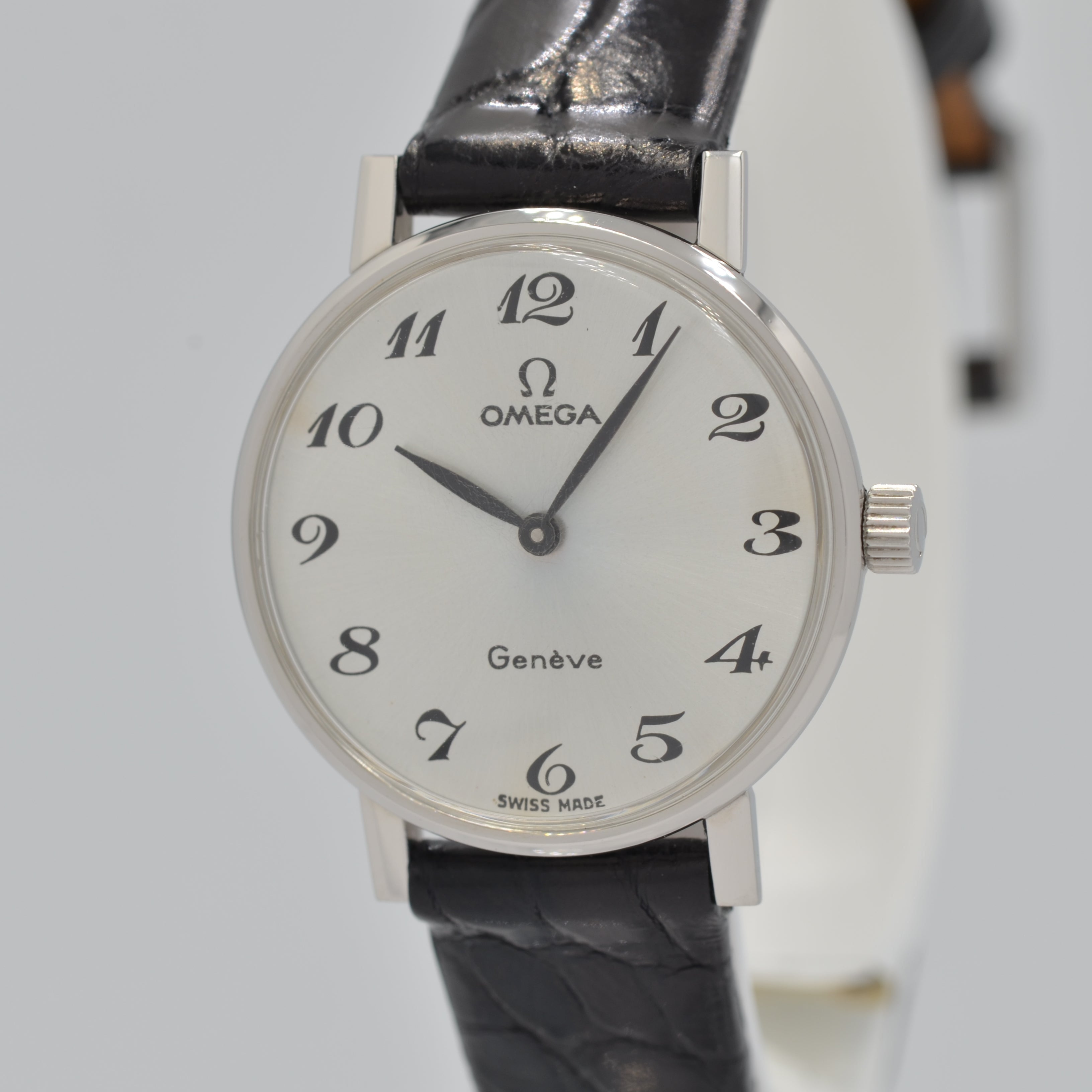 【OMEGA】オメガ ジュネーヴ SSラウンド Silver Arabic
