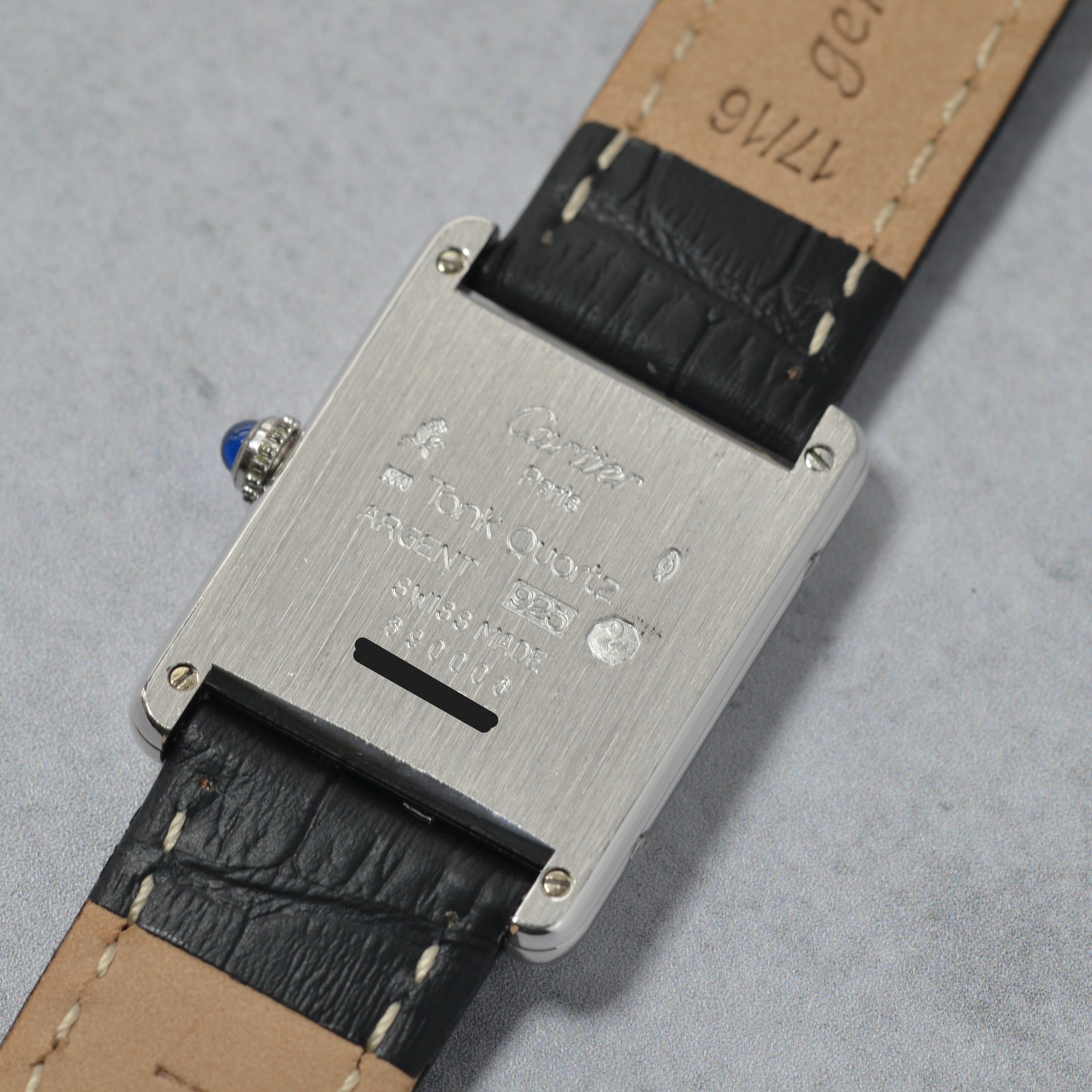 【Cartier】カルティエ マストタンク LMシルバーQZ 純正尾錠付き