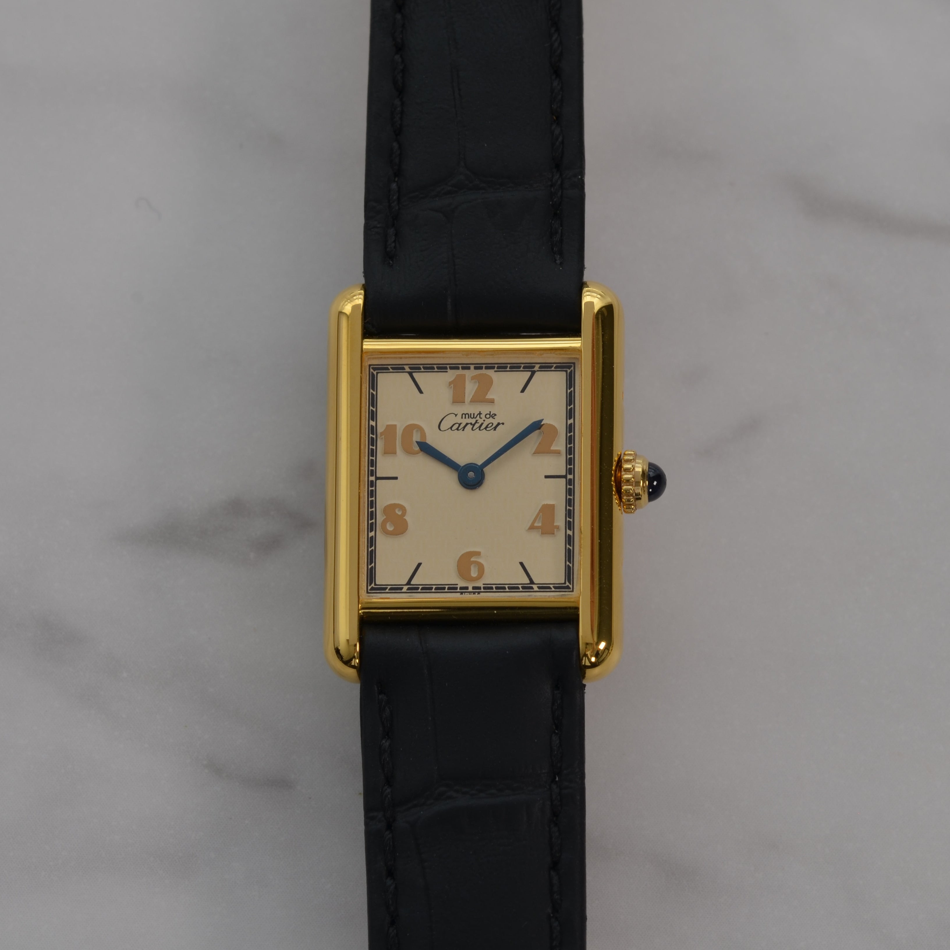 [Cartier] Cartier Must Tank SM Flying Arabic with genuine buckle