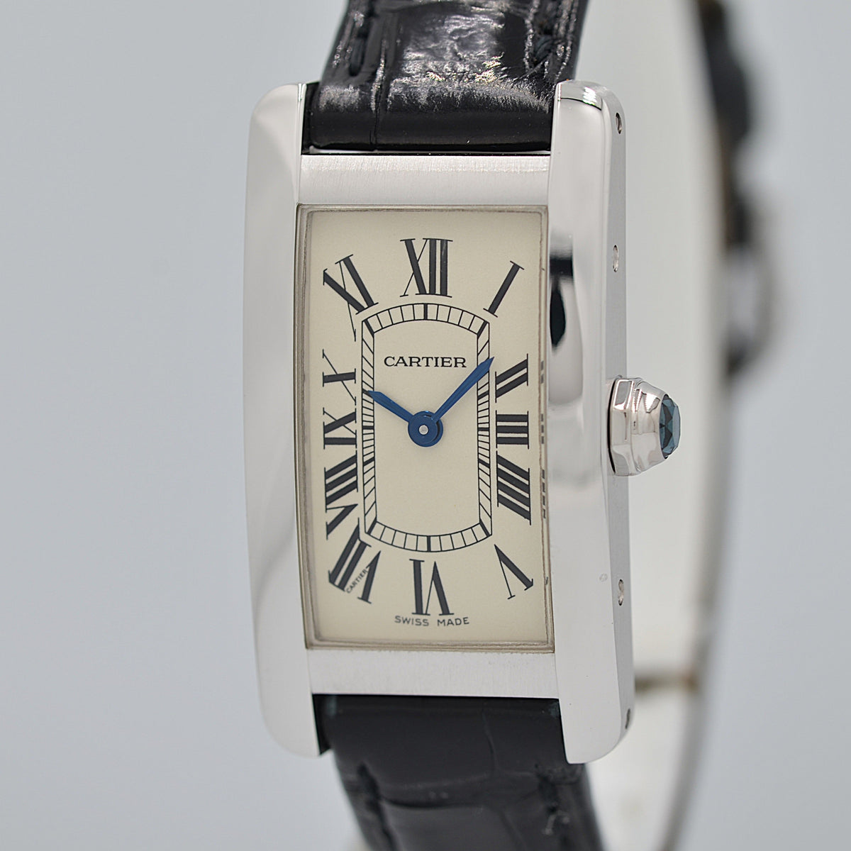 Cartier】カルティエタンクアメリカン SM 18KWG 純正18KWG尾錠付き