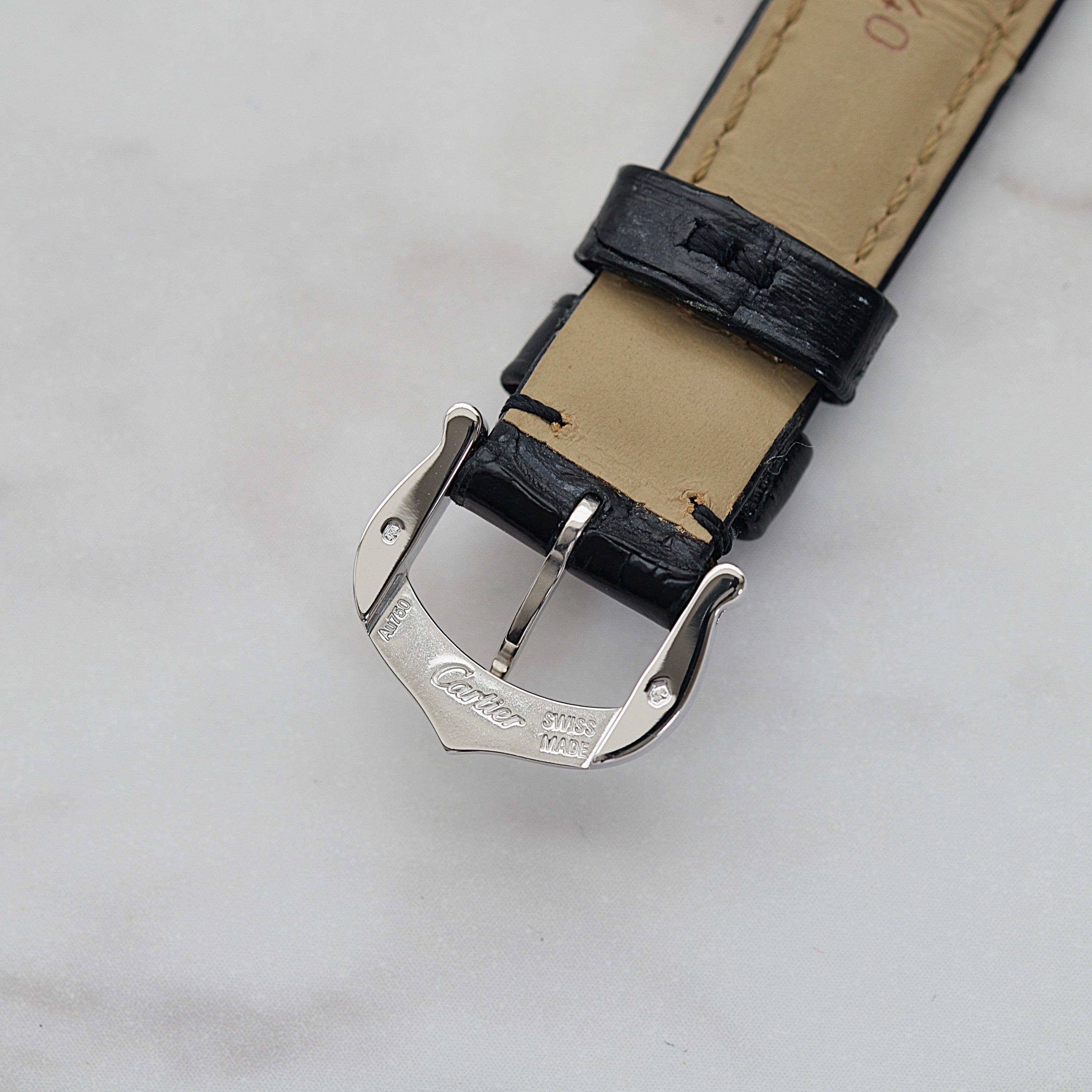 【Cartier】カルティエ タンクアメリカンSM 18KWG 純正18KWG尾錠付き