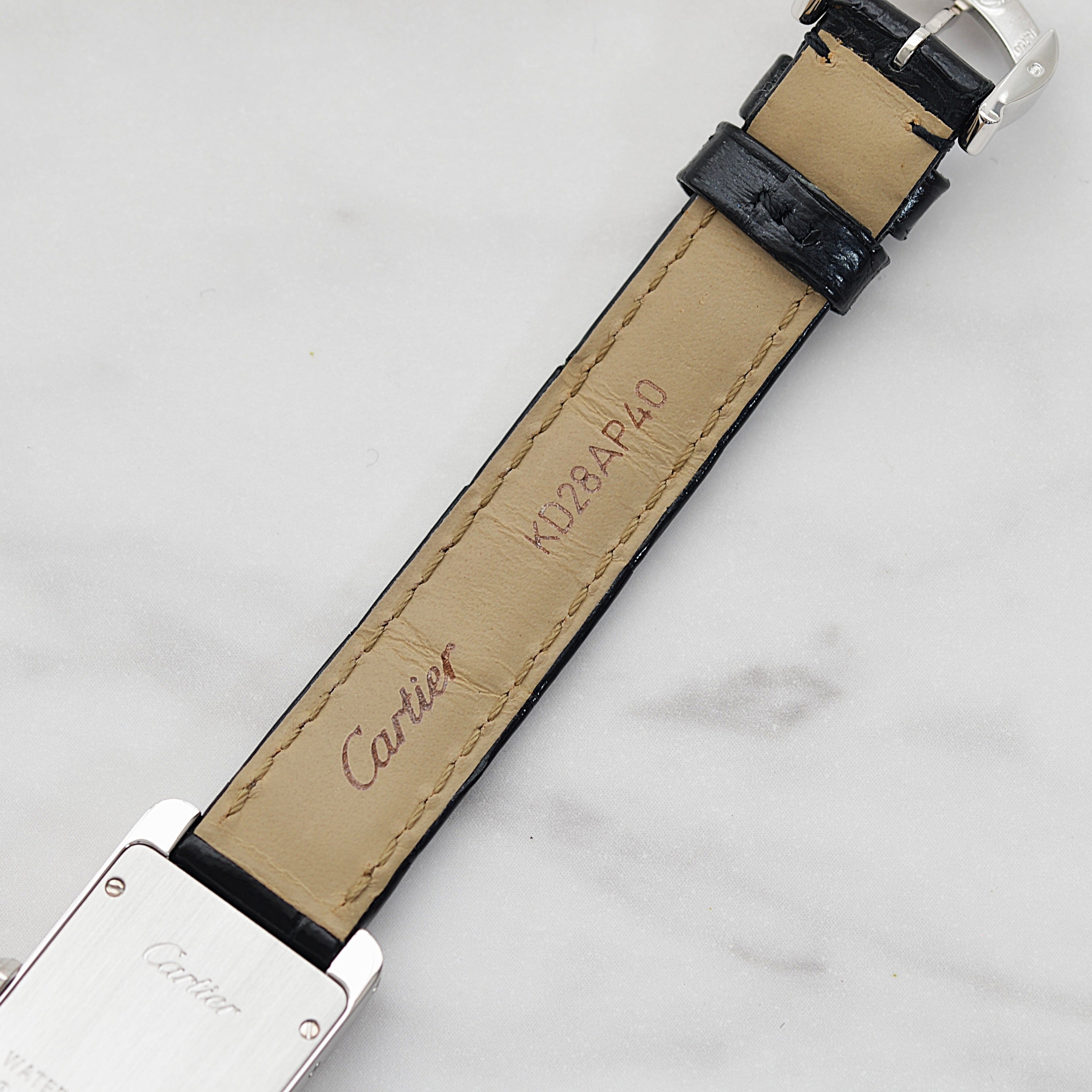 【Cartier】カルティエ タンクアメリカンSM 18KWG 純正18KWG尾錠付き