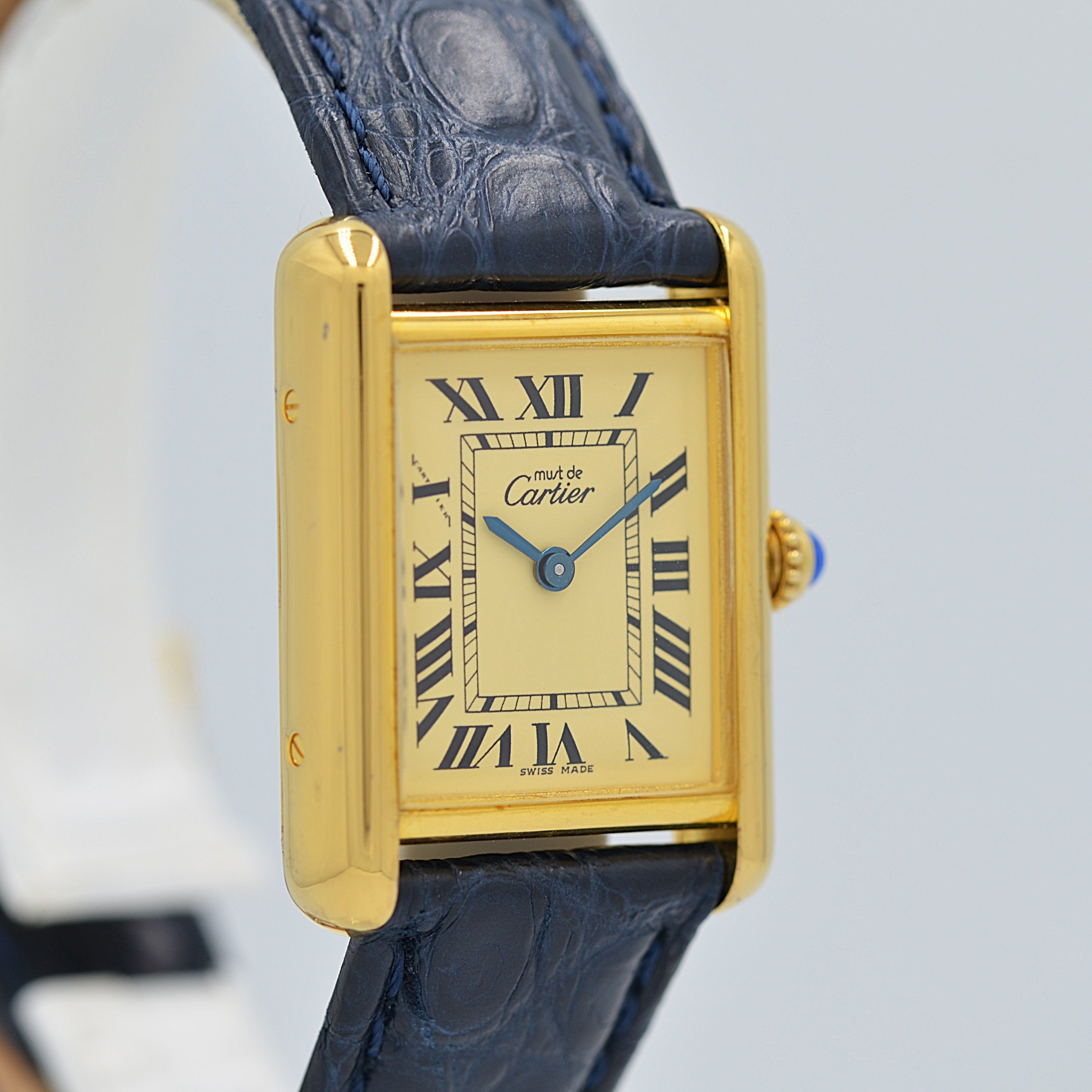 【Cartier】カルティエ マストタンク SM 後期型アイボリーローマ