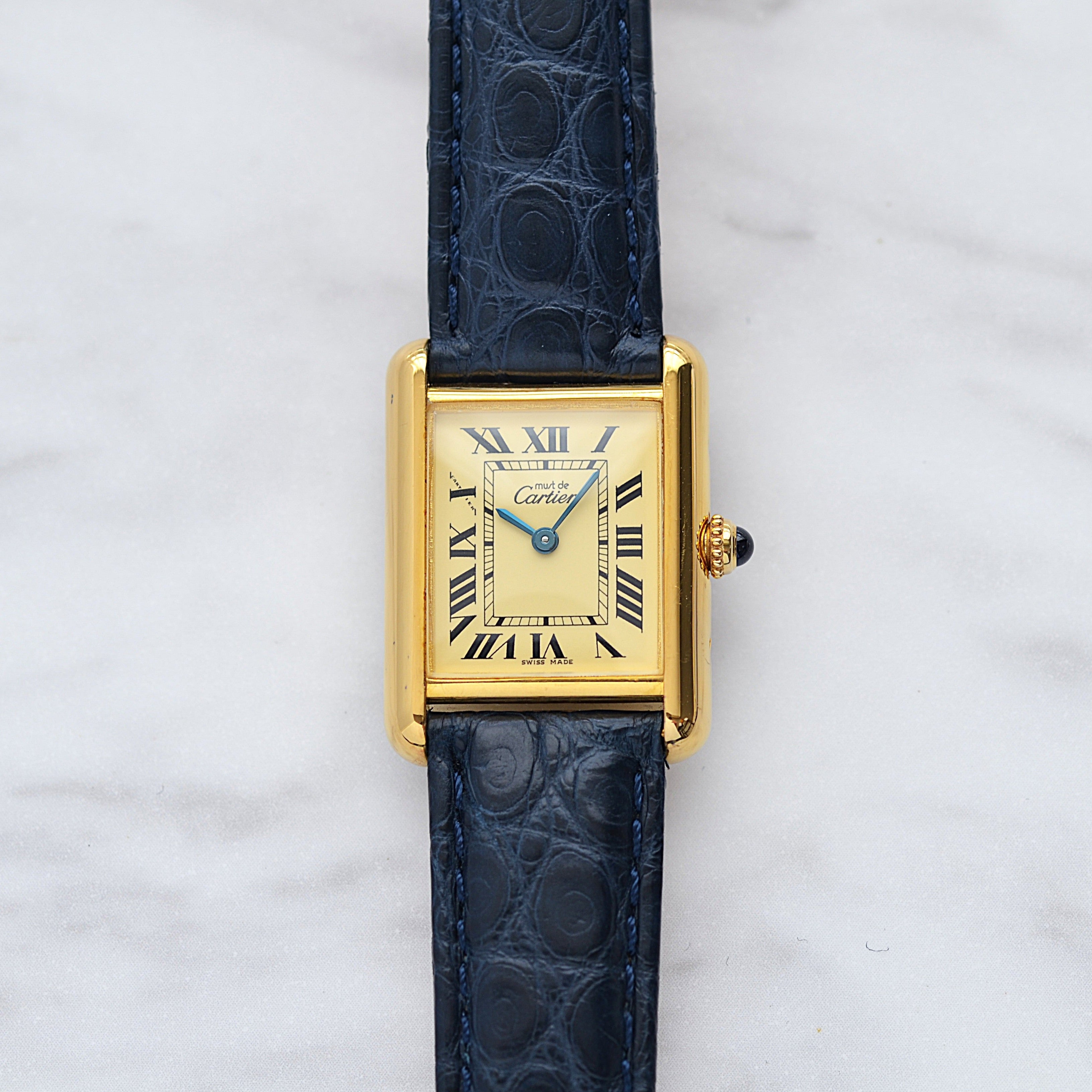 【Cartier】カルティエ マストタンク SM 後期型アイボリーローマ