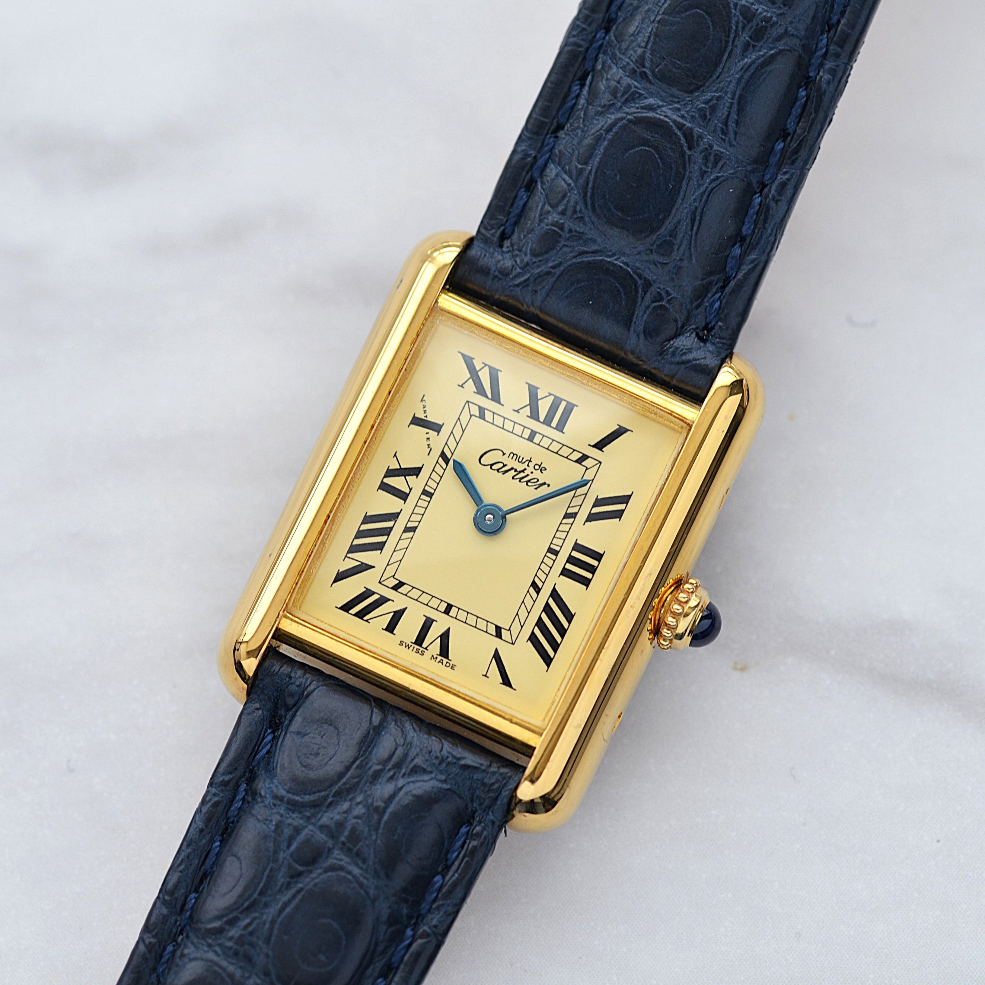【Cartier】カルティエ マストタンク SM 後期型アイボリーローマ