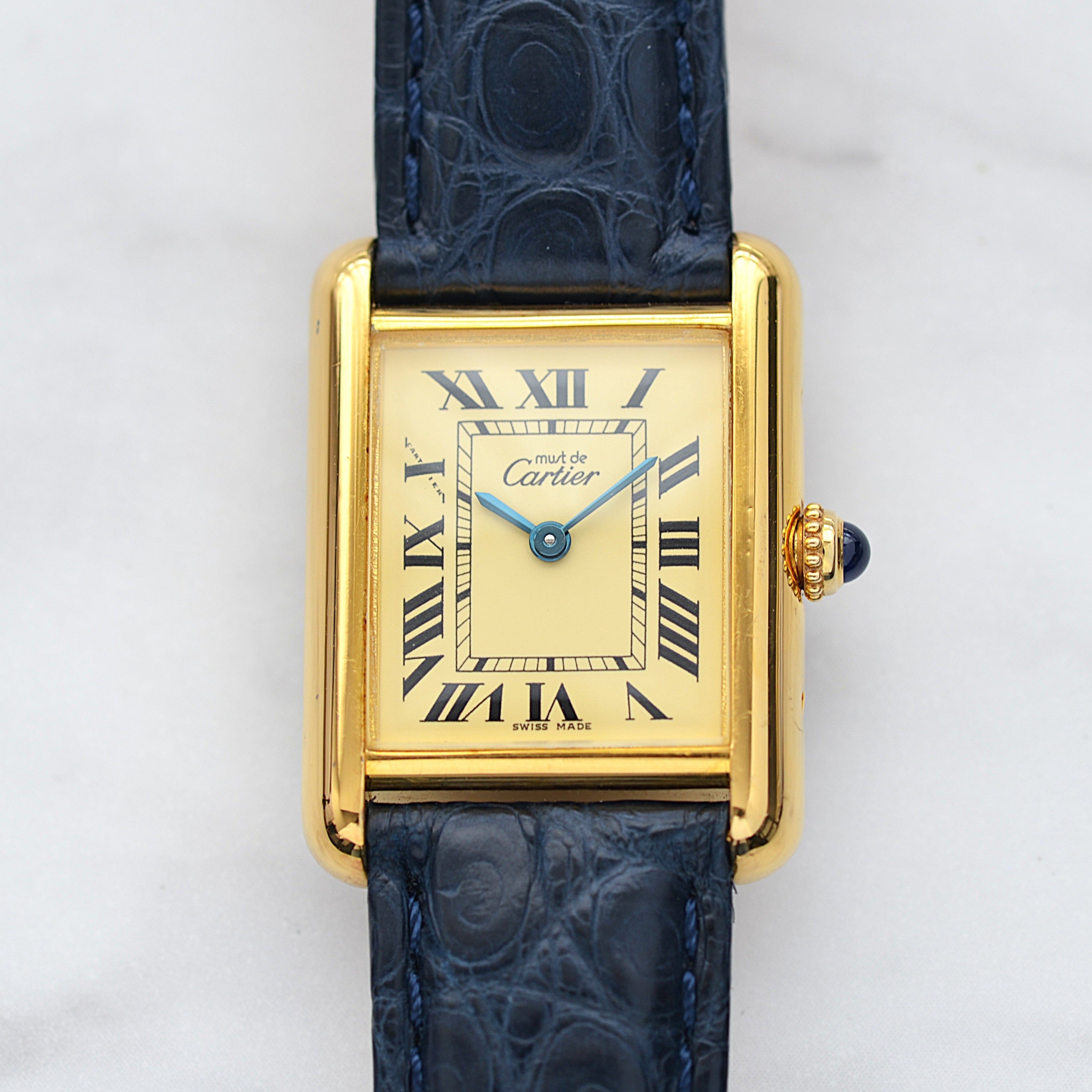 【Cartier】カルティエ マストタンク SM 後期型アイボリーローマ