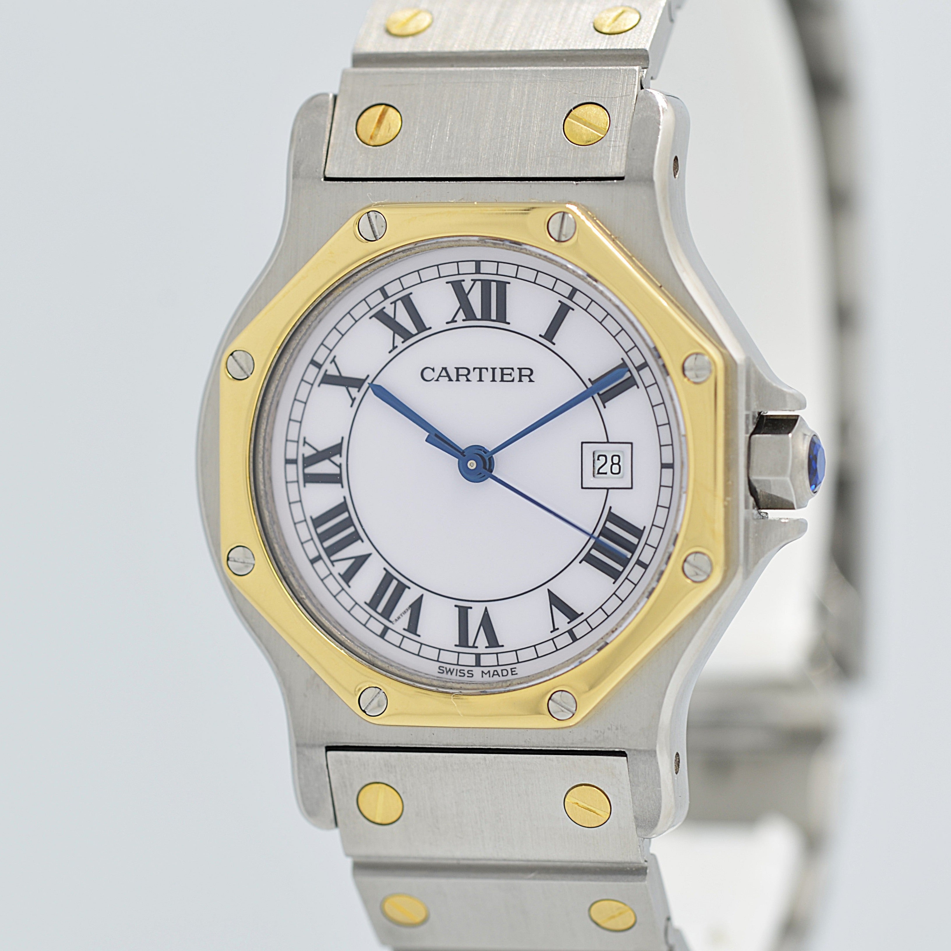 [Cartier] Cartier Santos Octagon LM 18KYG x SS with lifetime warranty