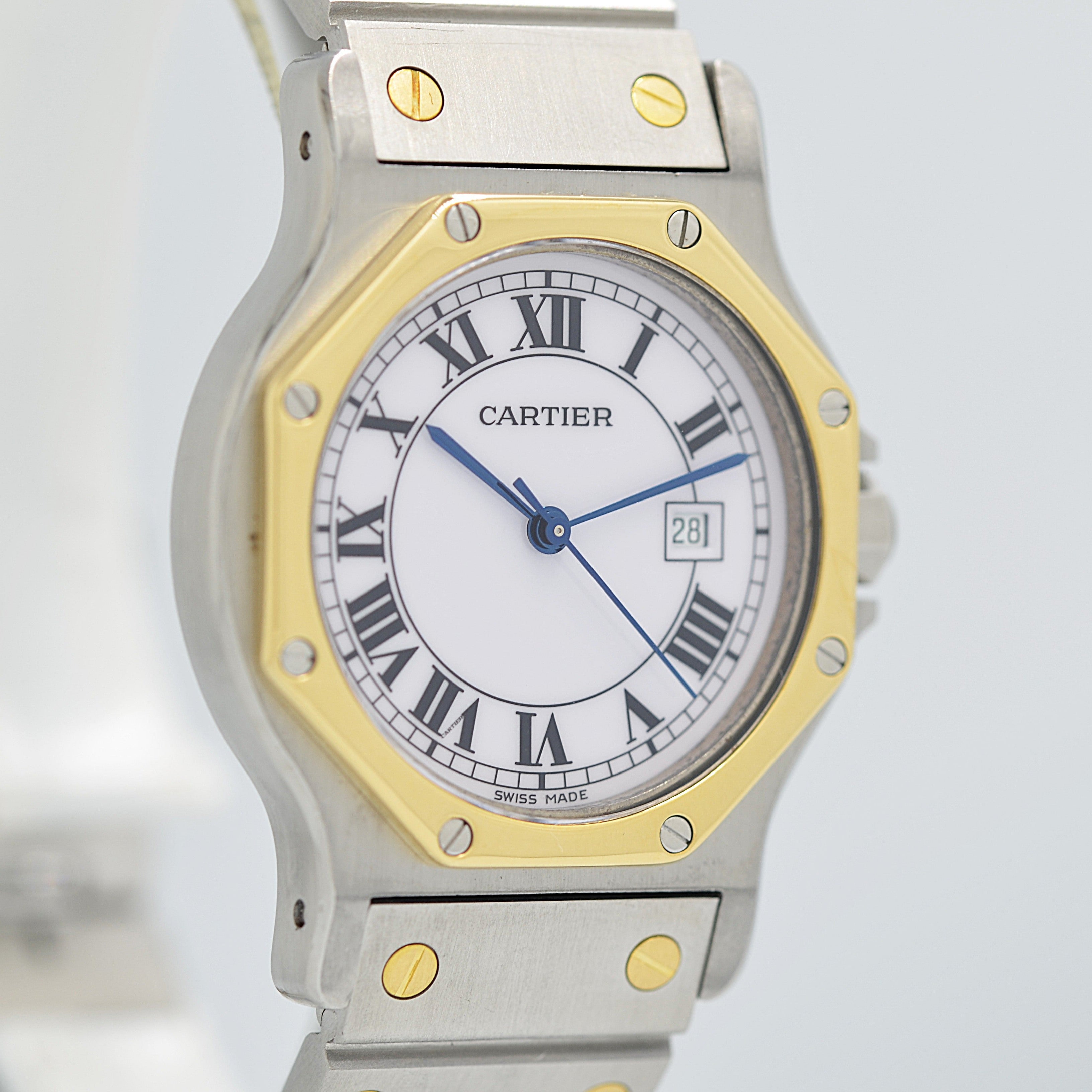 [Cartier] Cartier Santos Octagon LM 18KYG x SS with lifetime warranty