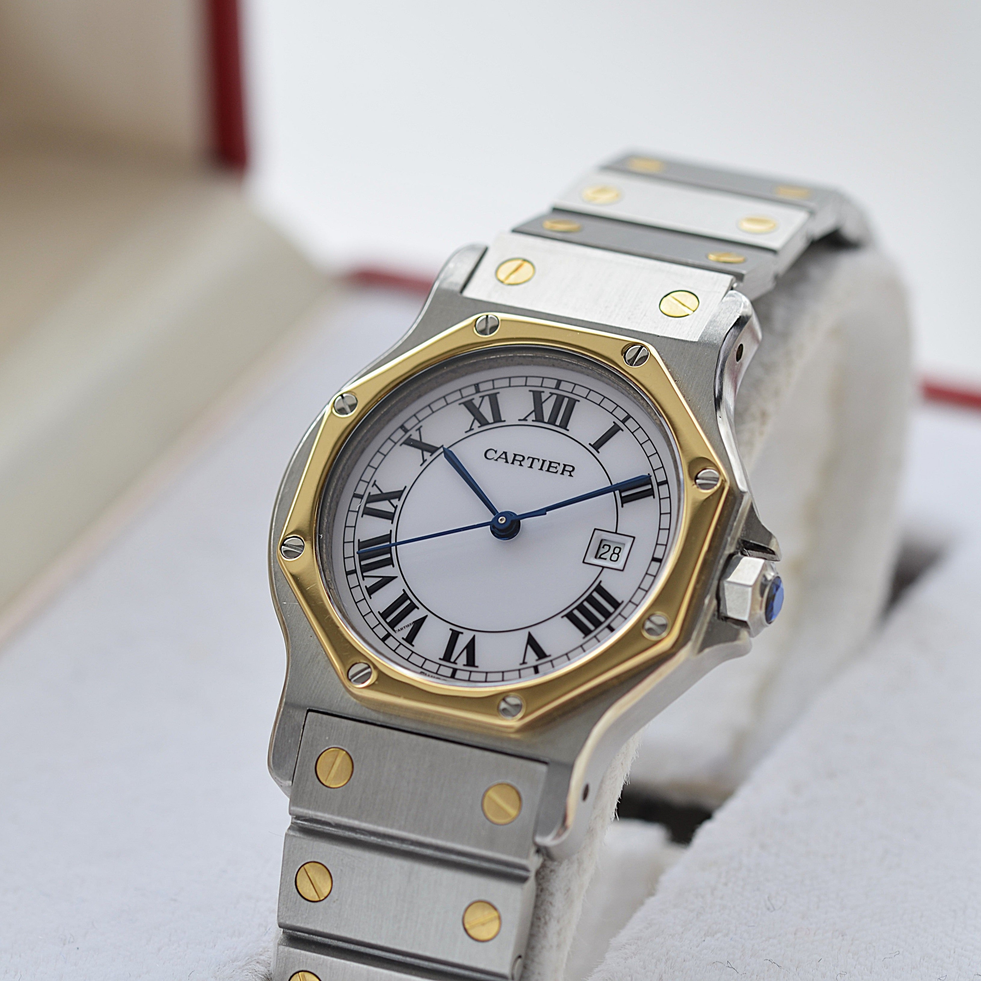 [Cartier] Cartier Santos Octagon LM 18KYG x SS with lifetime warranty