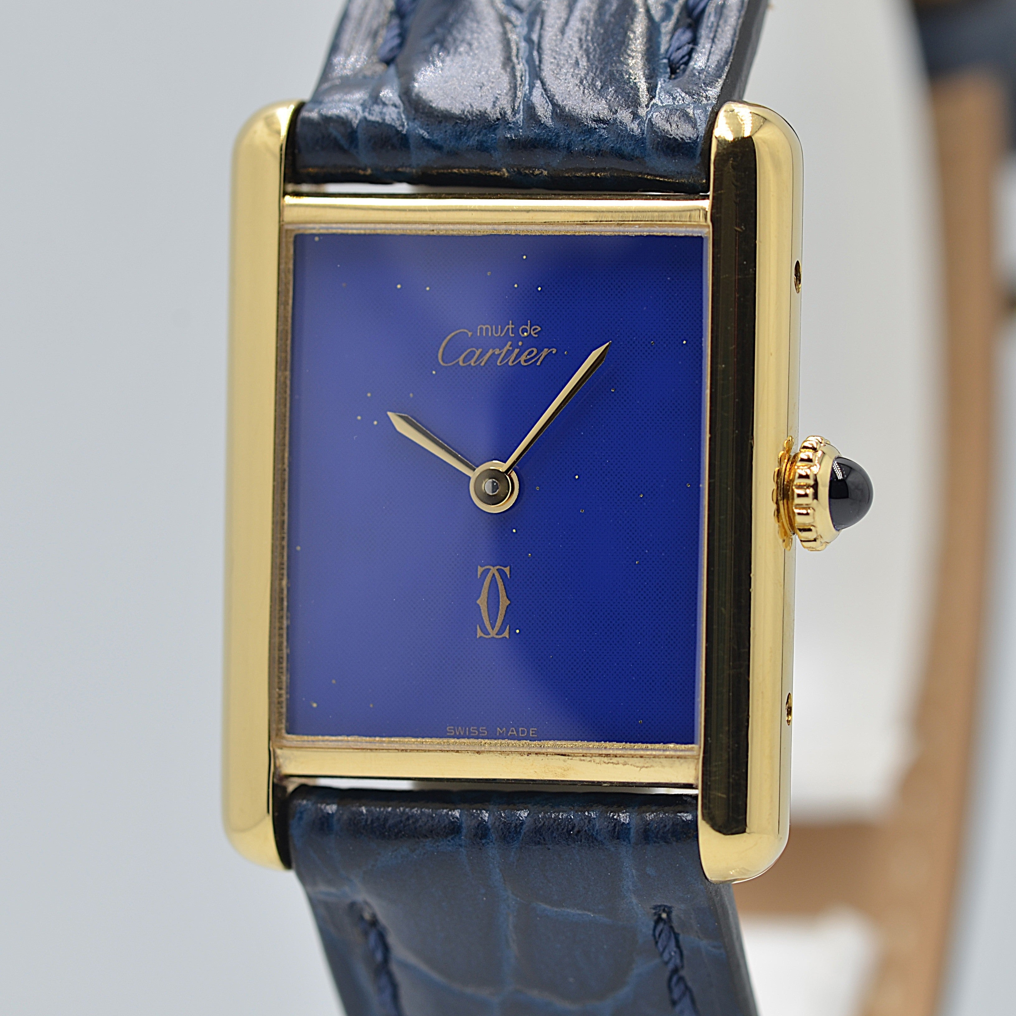 [Cartier] Cartier Must Tank LM Lapis Lazuli with lifetime warranty