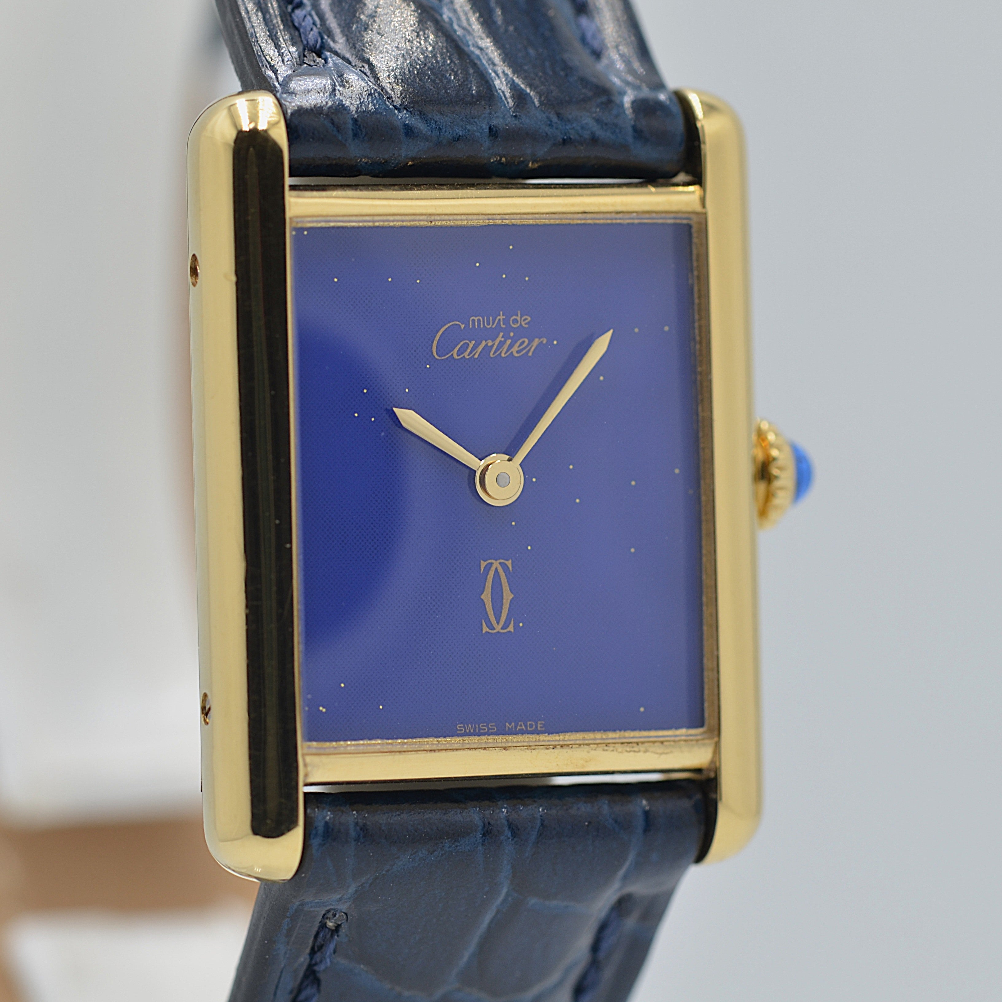 [Cartier] Cartier Must Tank LM Lapis Lazuli with lifetime warranty