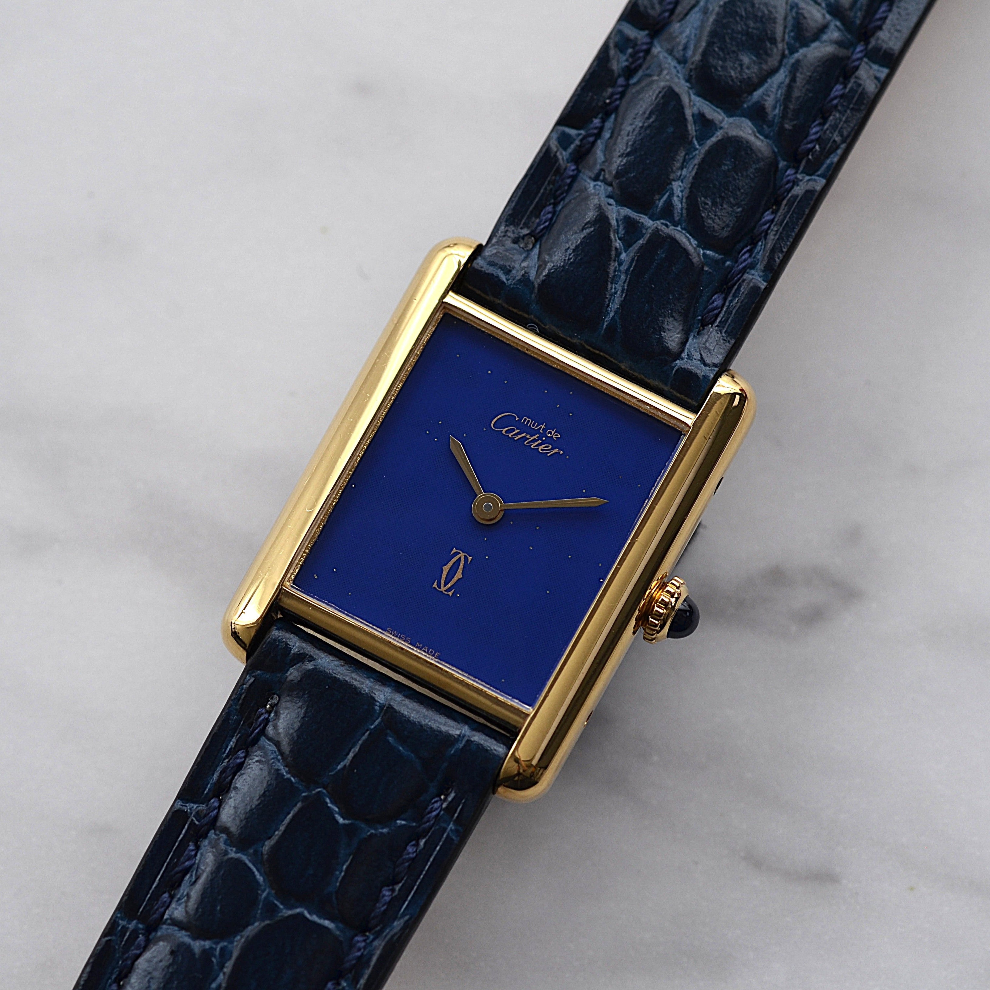 [Cartier] Cartier Must Tank LM Lapis Lazuli with lifetime warranty