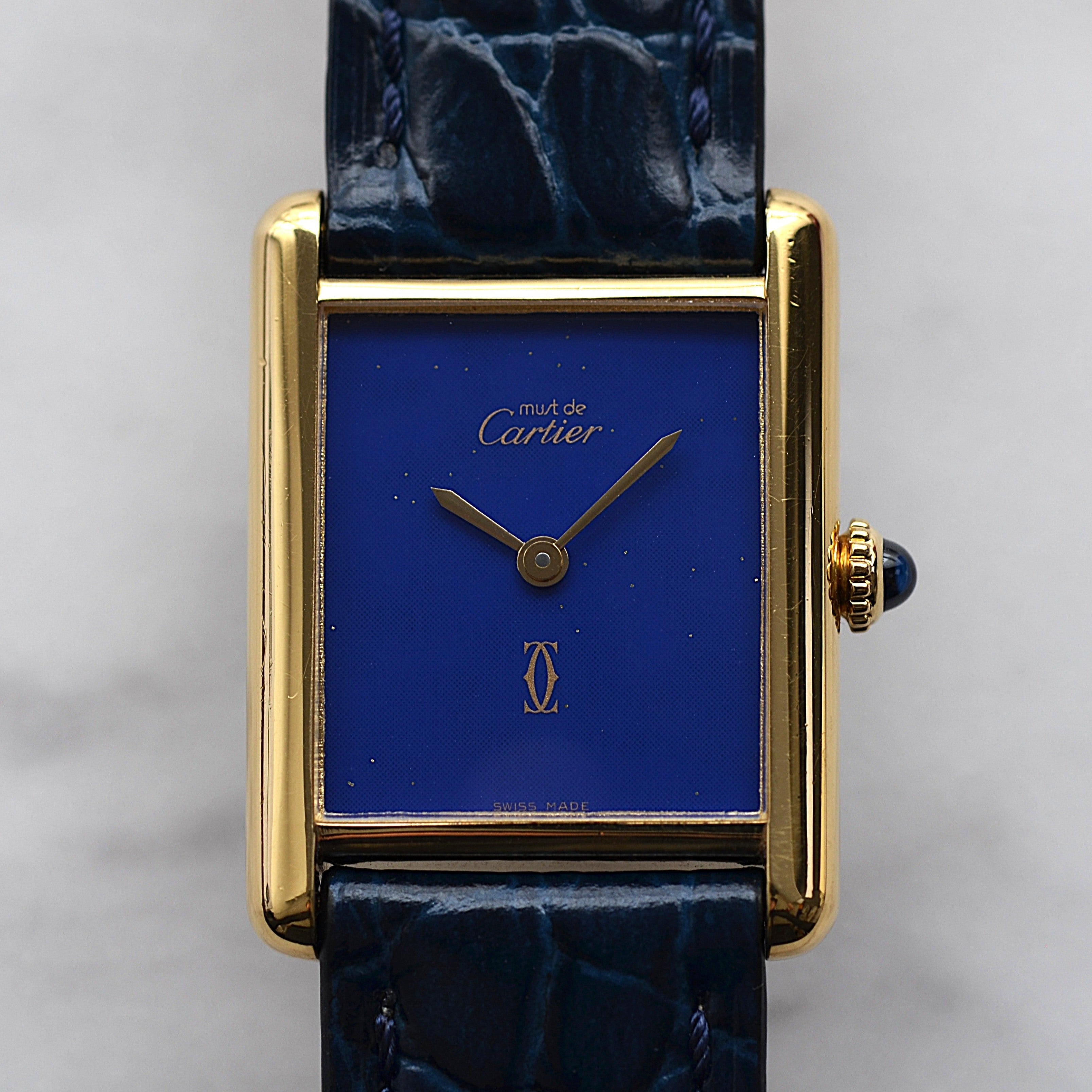 [Cartier] Cartier Must Tank LM Lapis Lazuli with lifetime warranty