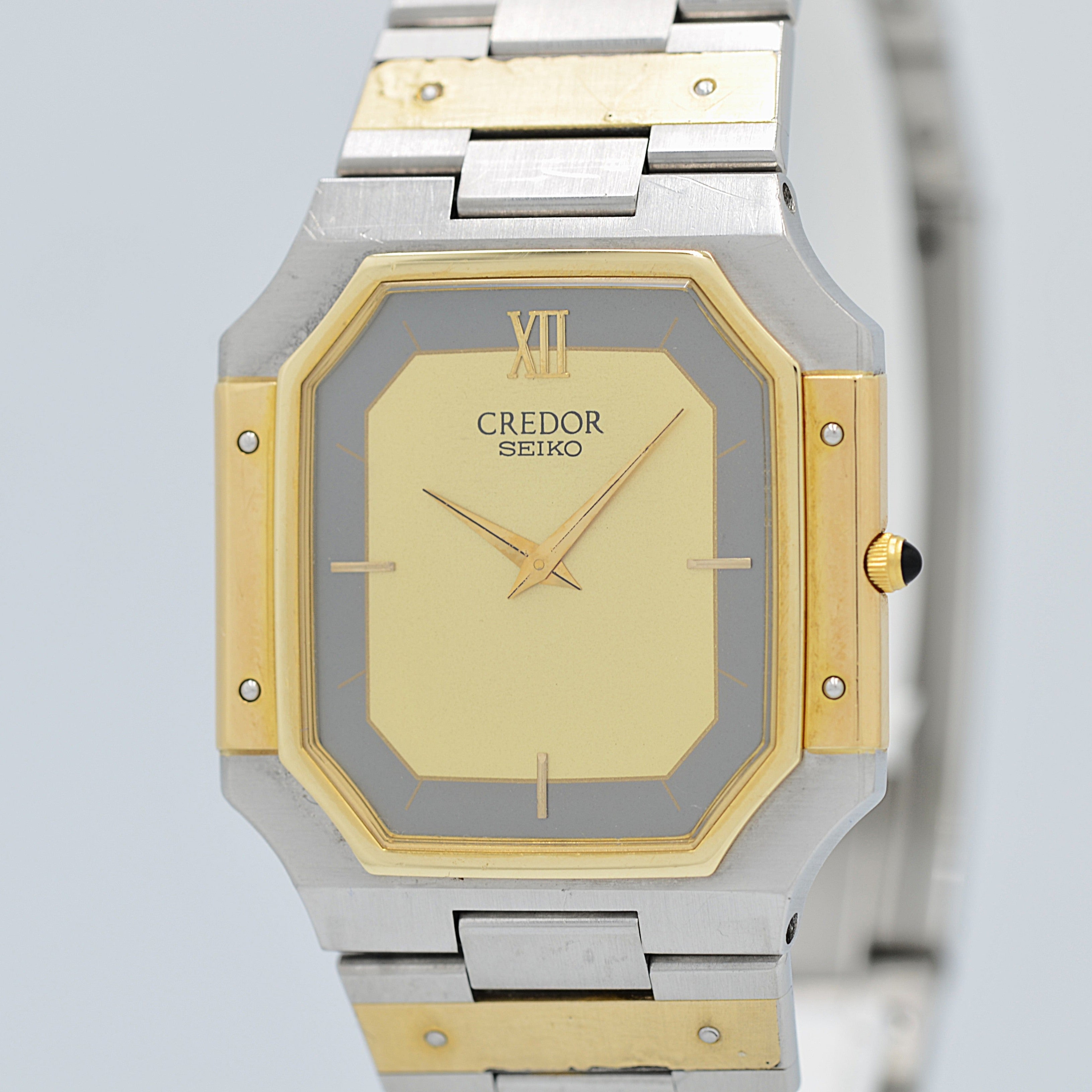 【SEIKO】 セイコー クレドール 14KYG×SS 9300-5320 純正ボックス付き