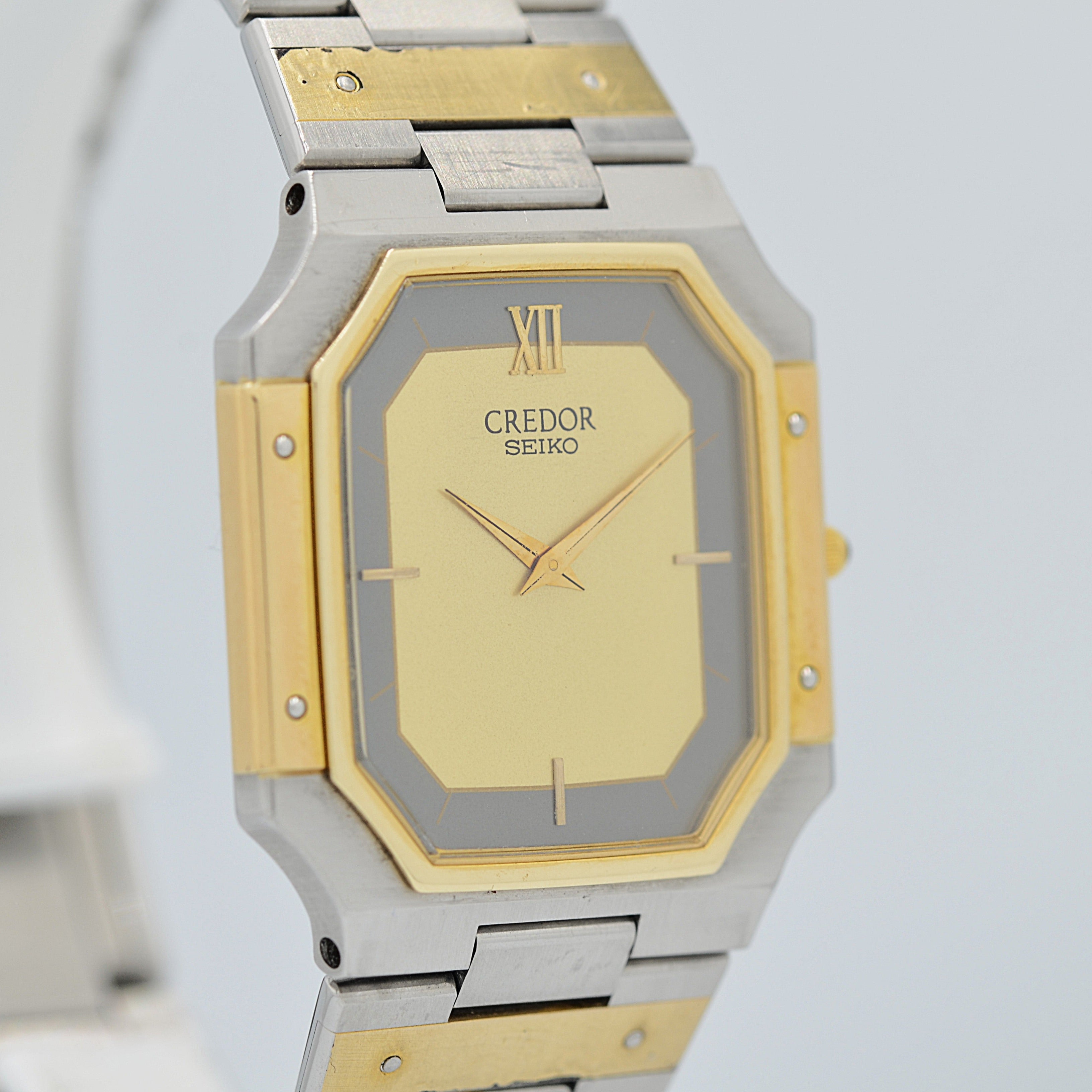 【SEIKO】 セイコー クレドール 14KYG×SS 9300-5320 純正ボックス付き