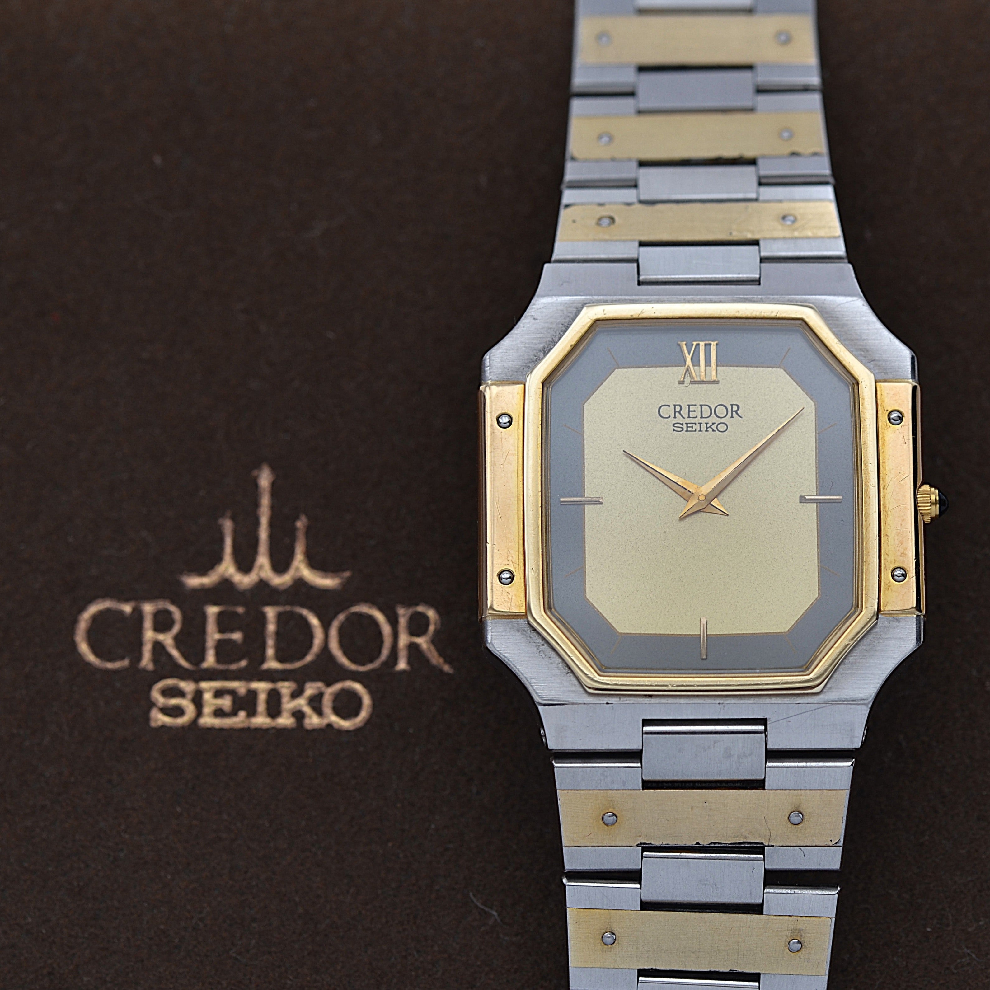 【SEIKO】 セイコー クレドール 14KYG×SS 9300-5320 純正ボックス付き