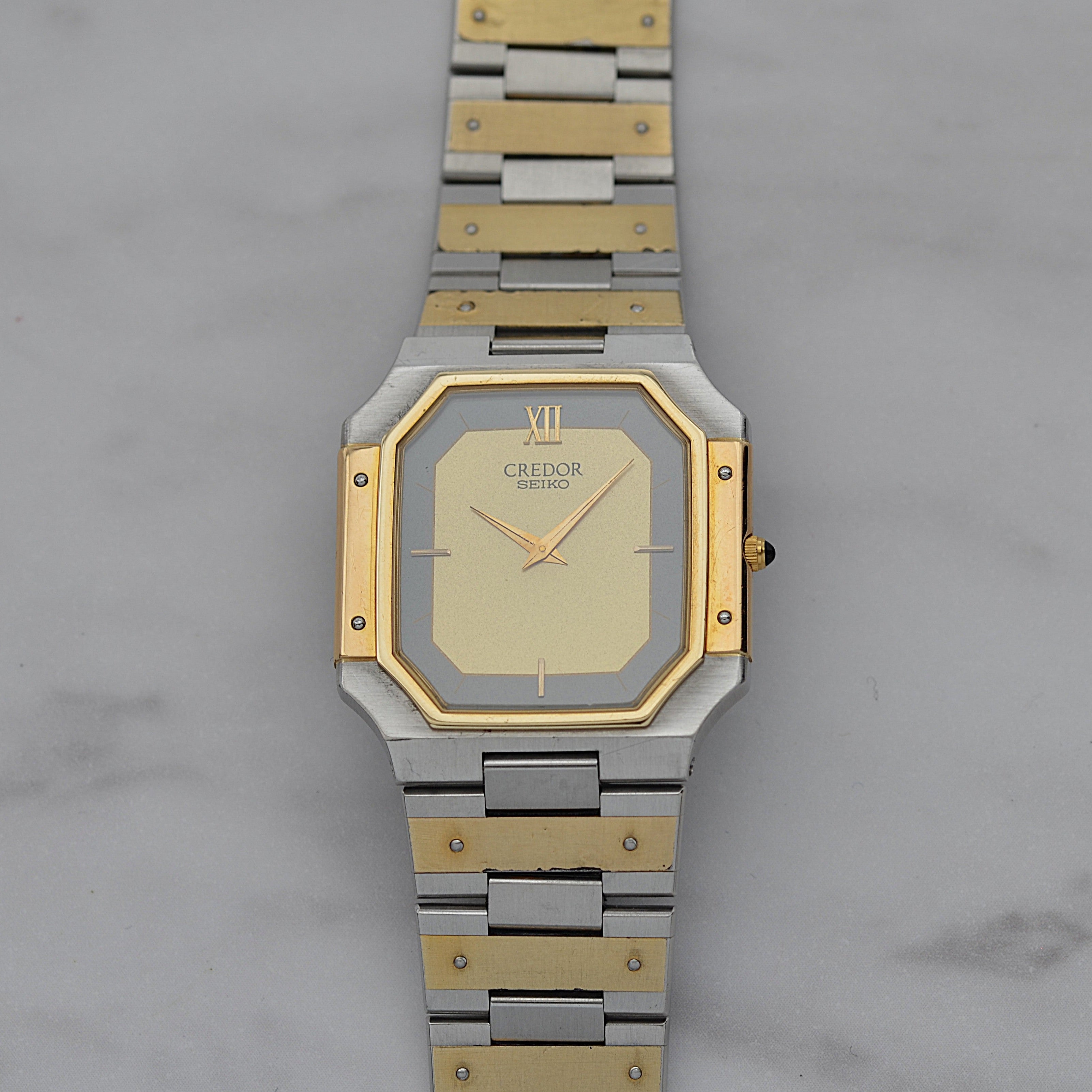 【SEIKO】 セイコー クレドール 14KYG×SS 9300-5320 純正ボックス付き