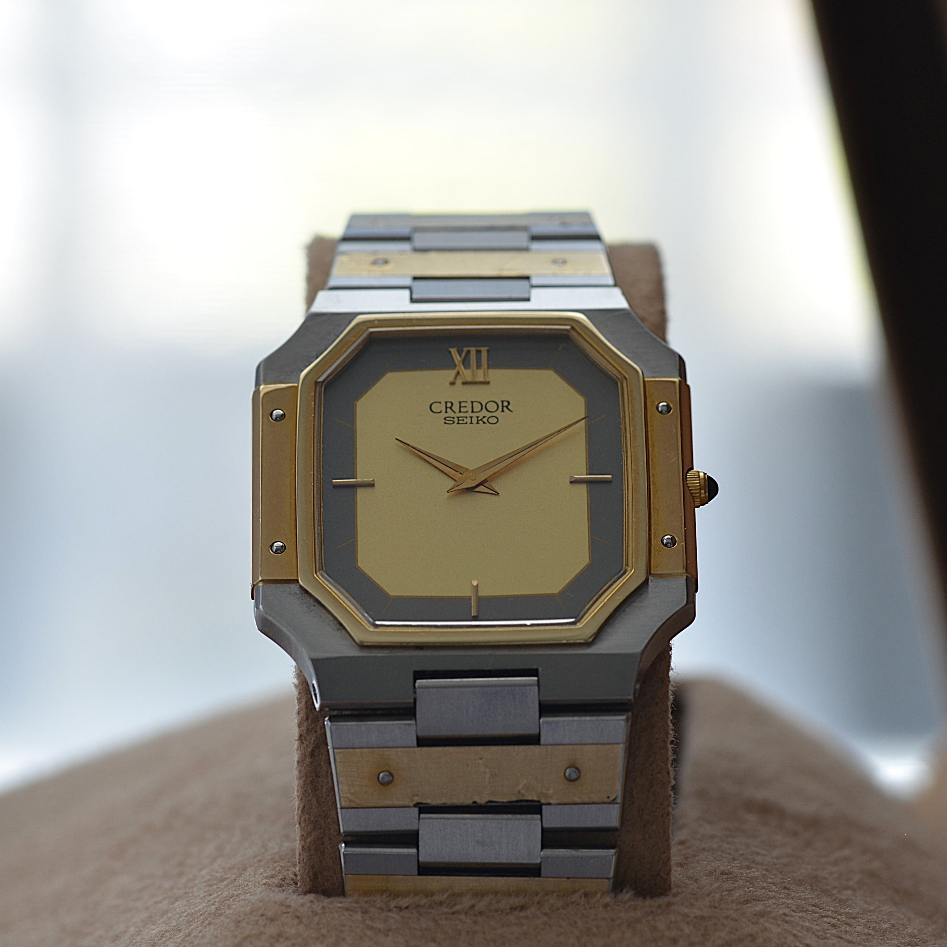 【SEIKO】 セイコー クレドール 14KYG×SS 9300-5320 純正ボックス付き