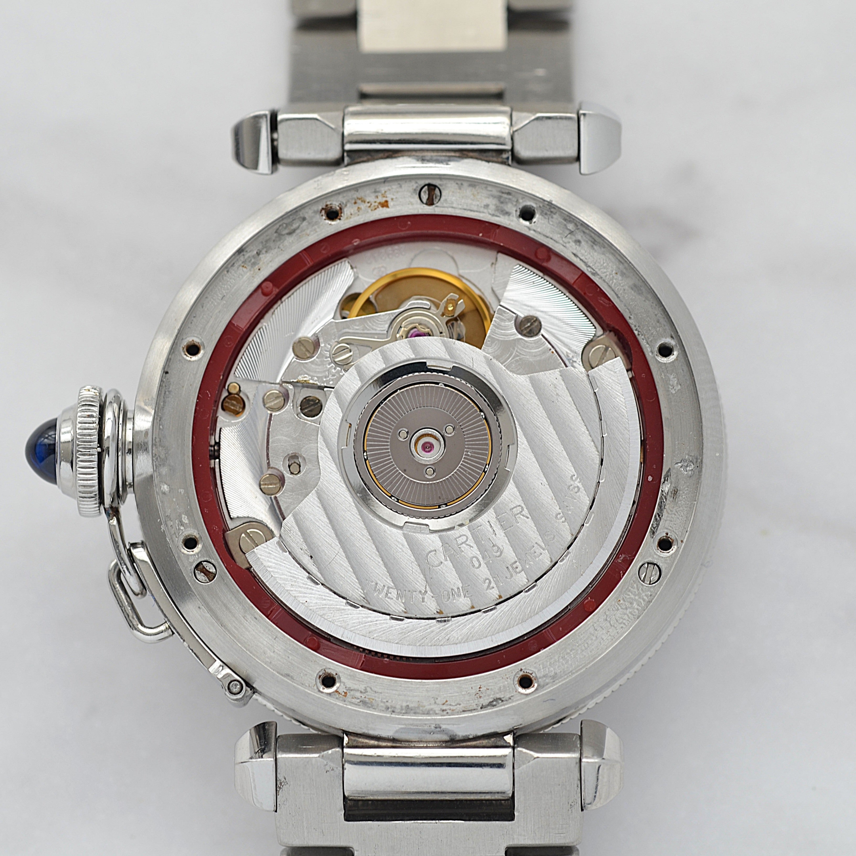 [Cartier] Cartier Pasha C35 Pronger White 12/3/6/9