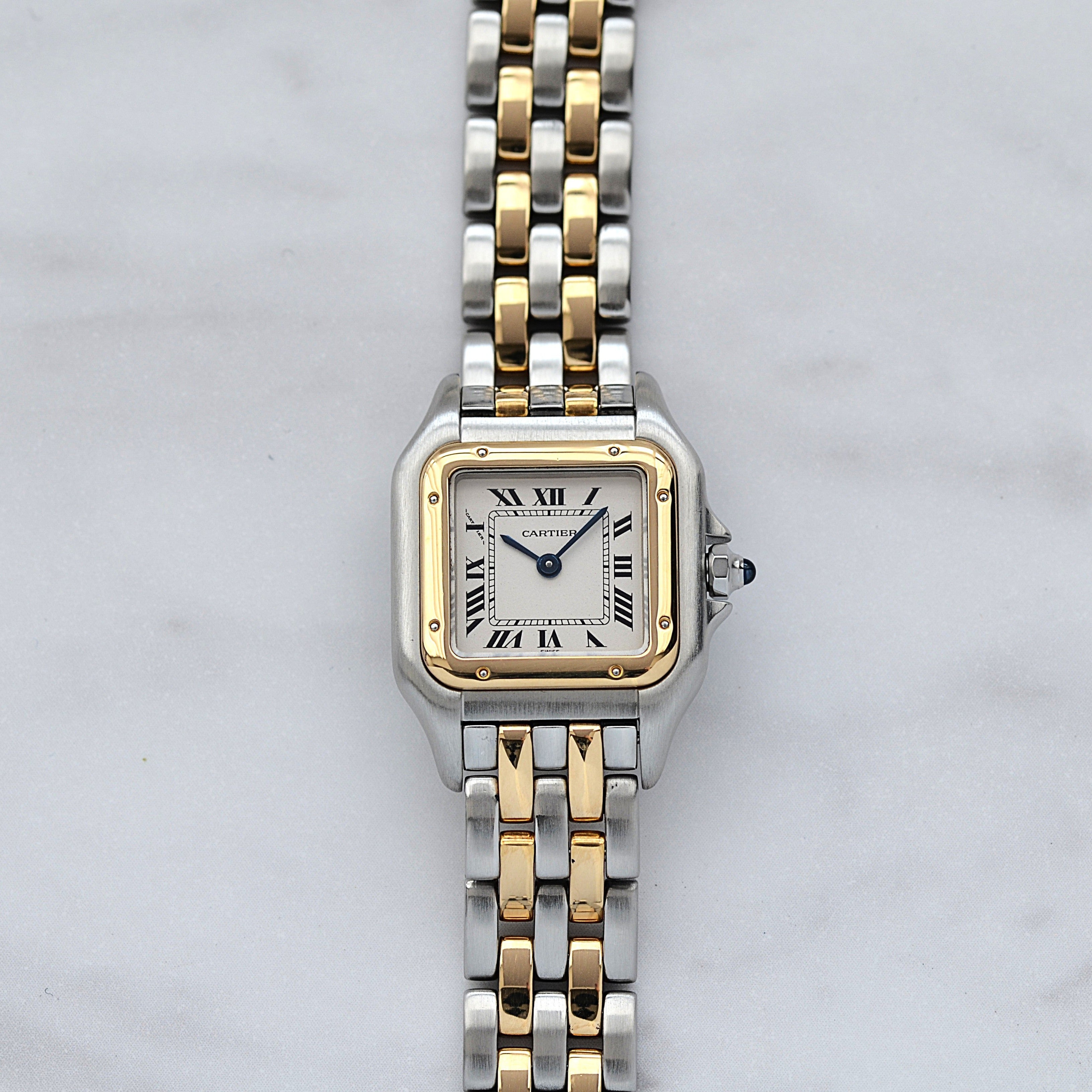 【Cartier】カルティエ パンテールSM 2ロウ 18KYG×SS