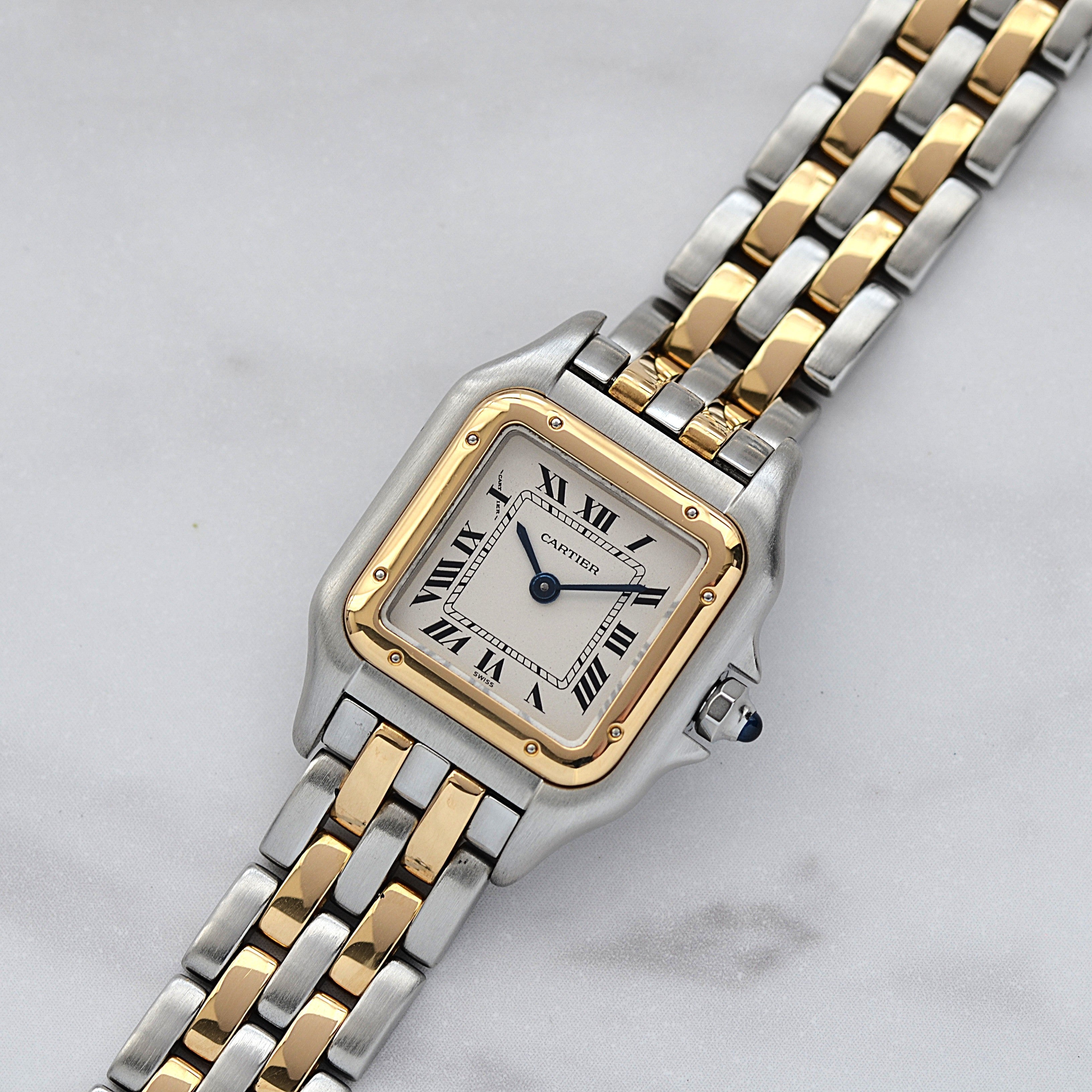 【Cartier】カルティエ パンテールSM 2ロウ 18KYG×SS