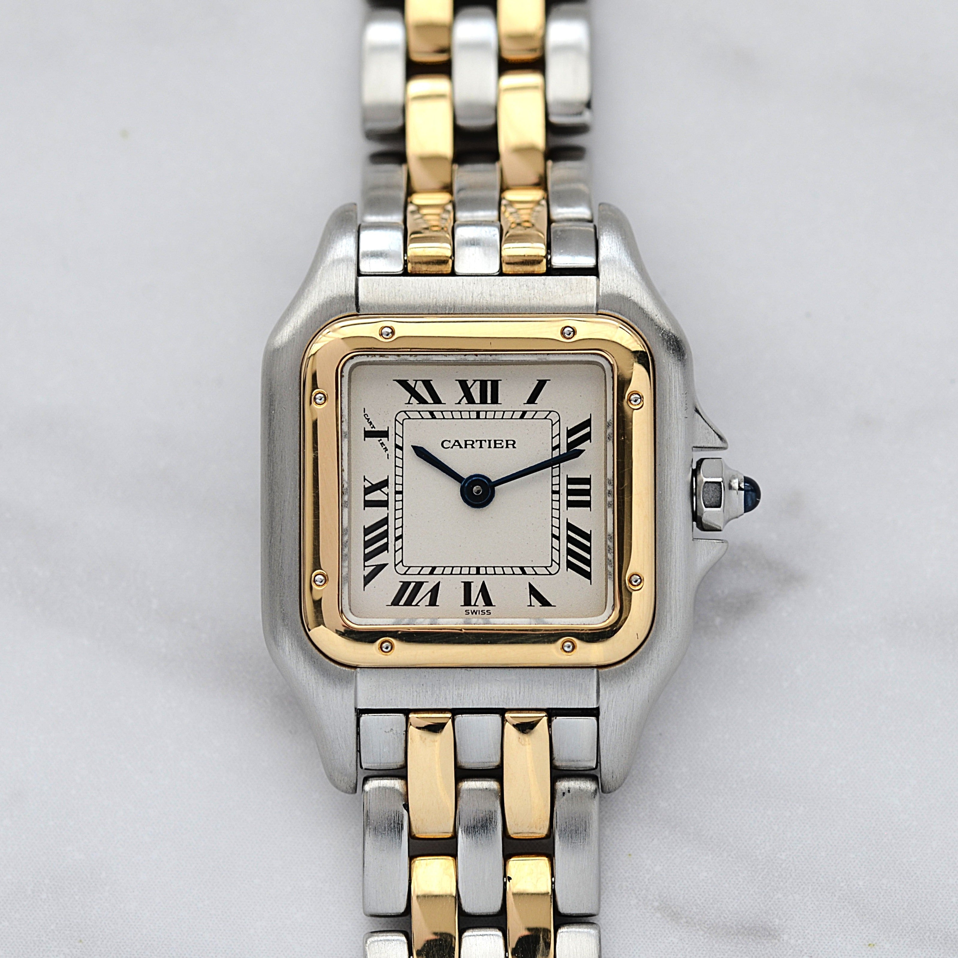 【Cartier】カルティエ パンテールSM 2ロウ 18KYG×SS