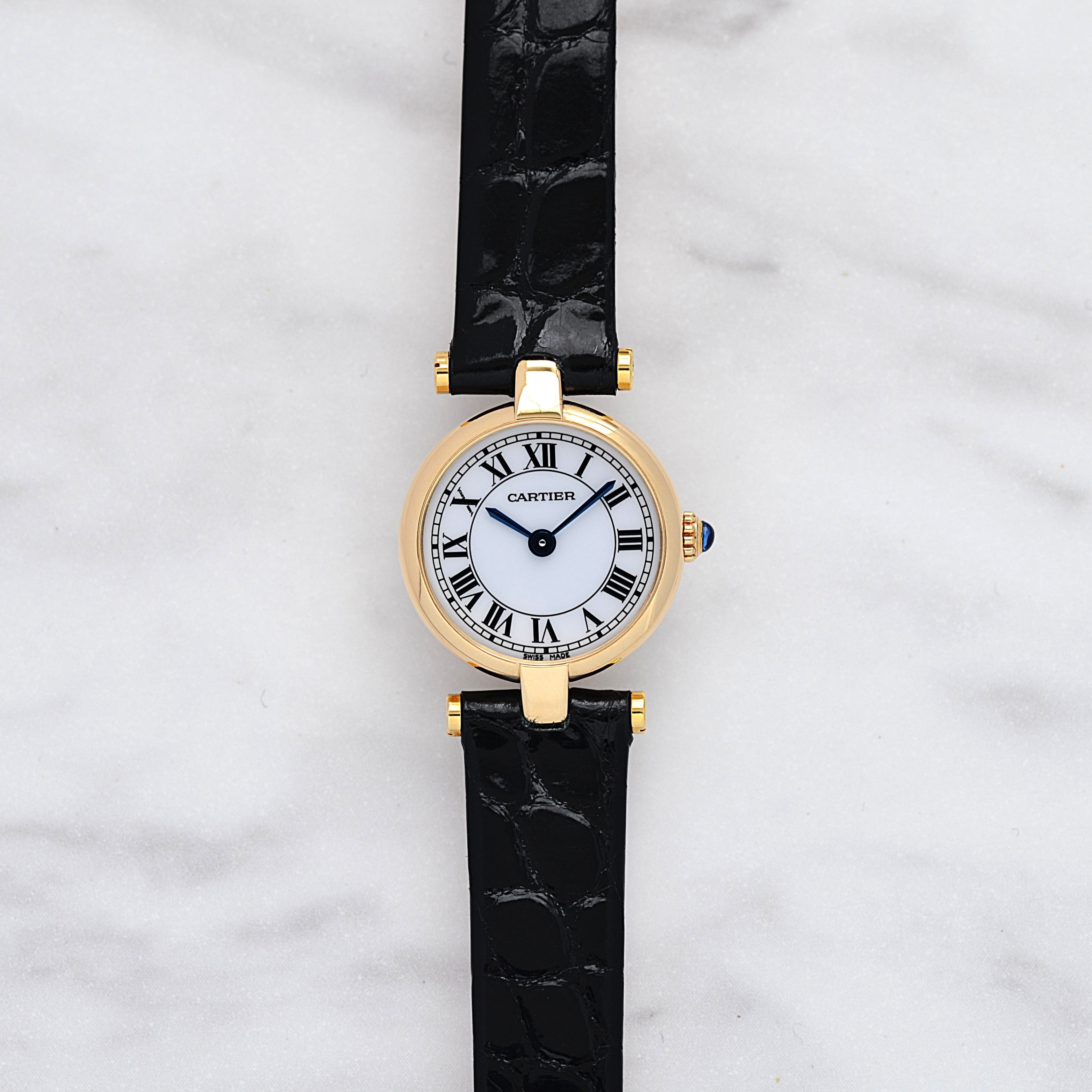 【Cartier】カルティエ ミニヴァンドーム18KYG 純正金張り尾錠付き