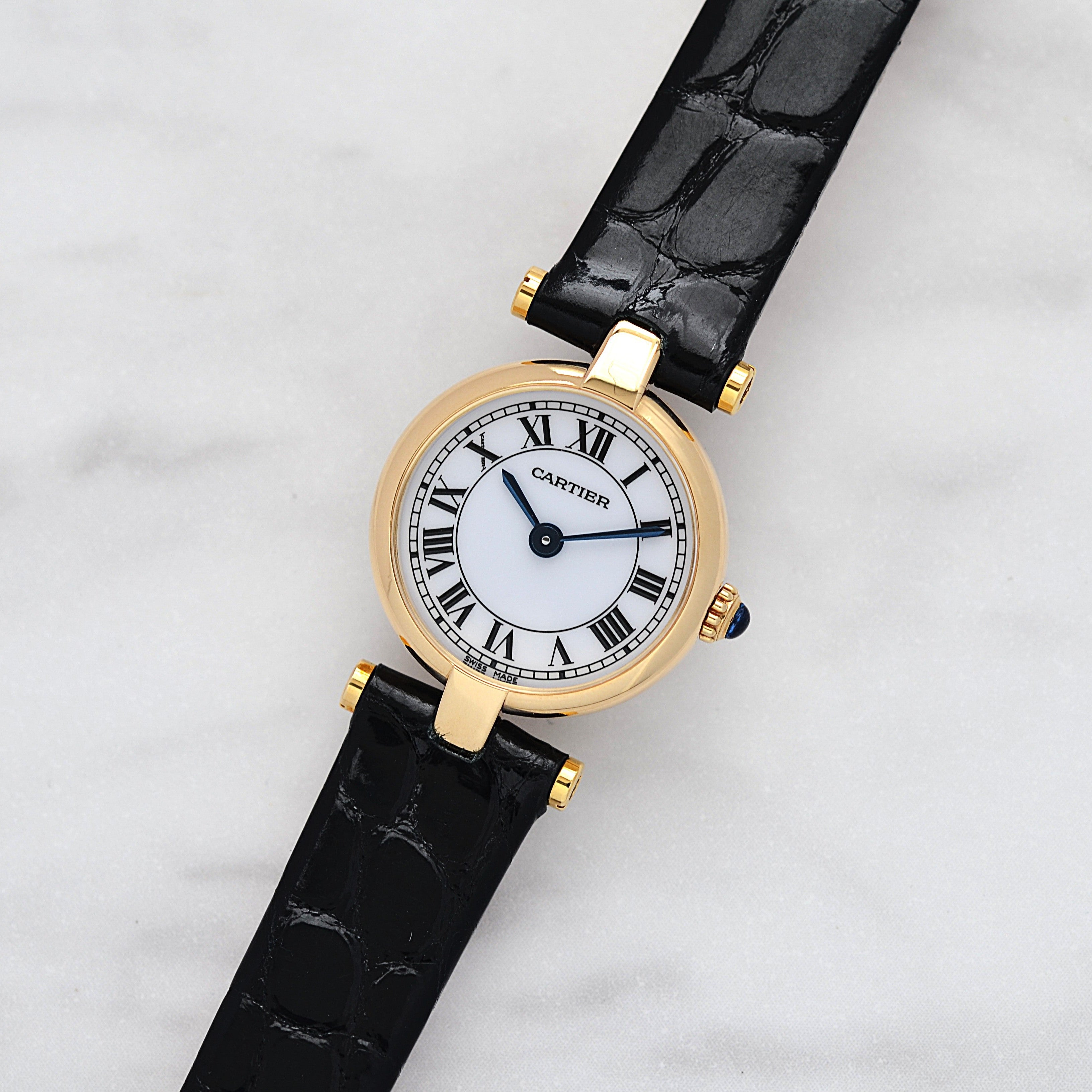 【Cartier】カルティエ ミニヴァンドーム18KYG 純正金張り尾錠付き