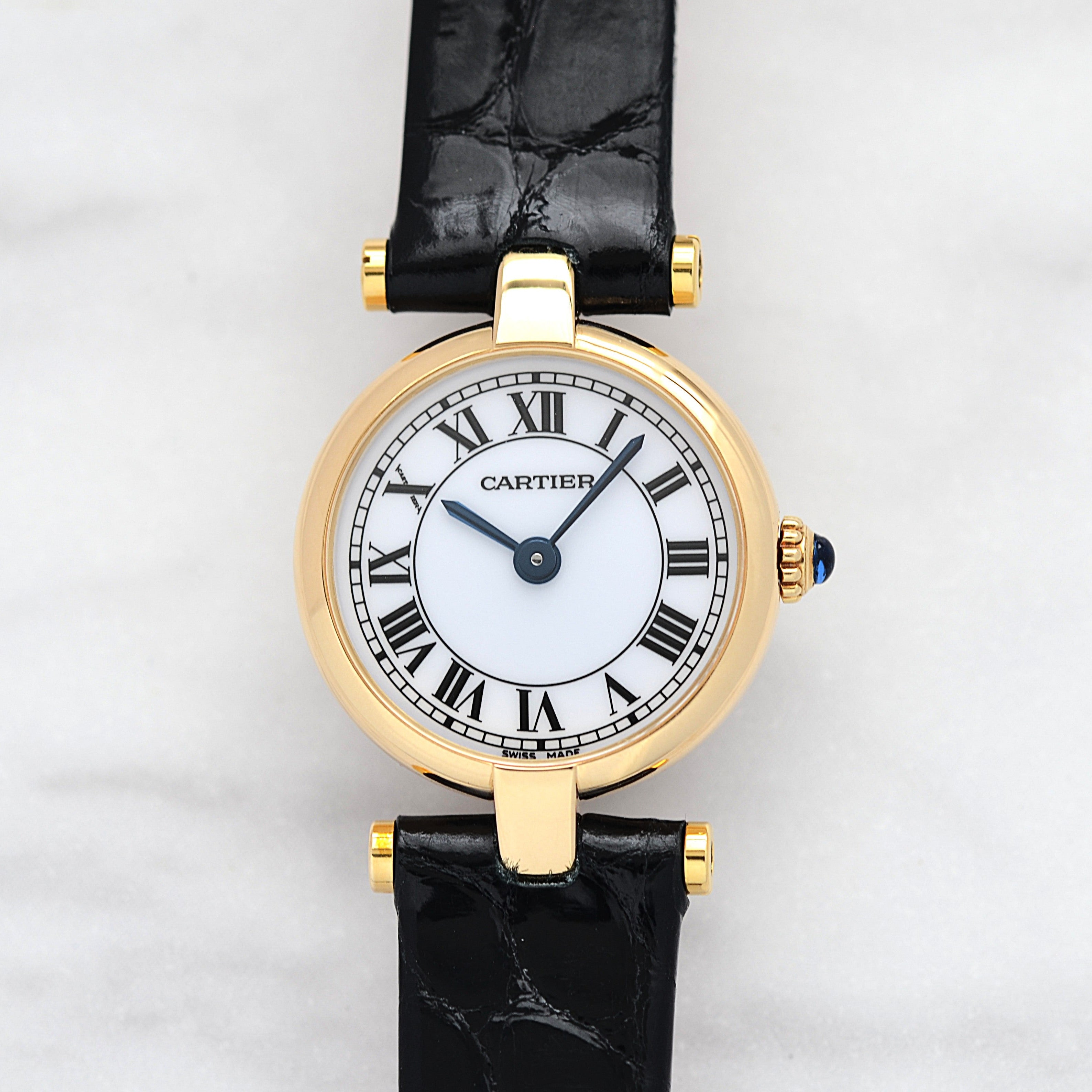 【Cartier】カルティエ ミニヴァンドーム18KYG 純正金張り尾錠付き