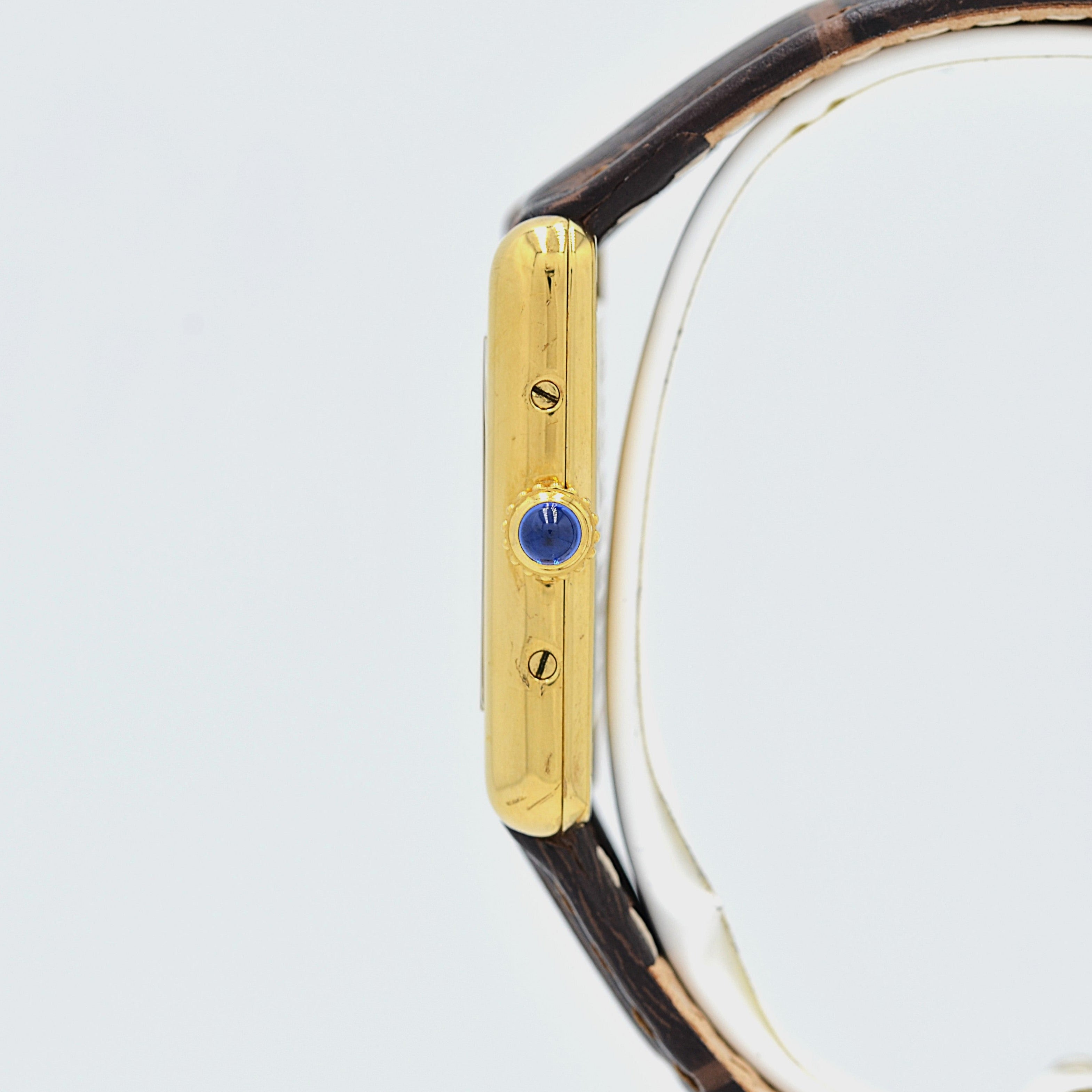 【Cartier】カルティエ マストタンク SM縦ローマ 純正尾錠付き