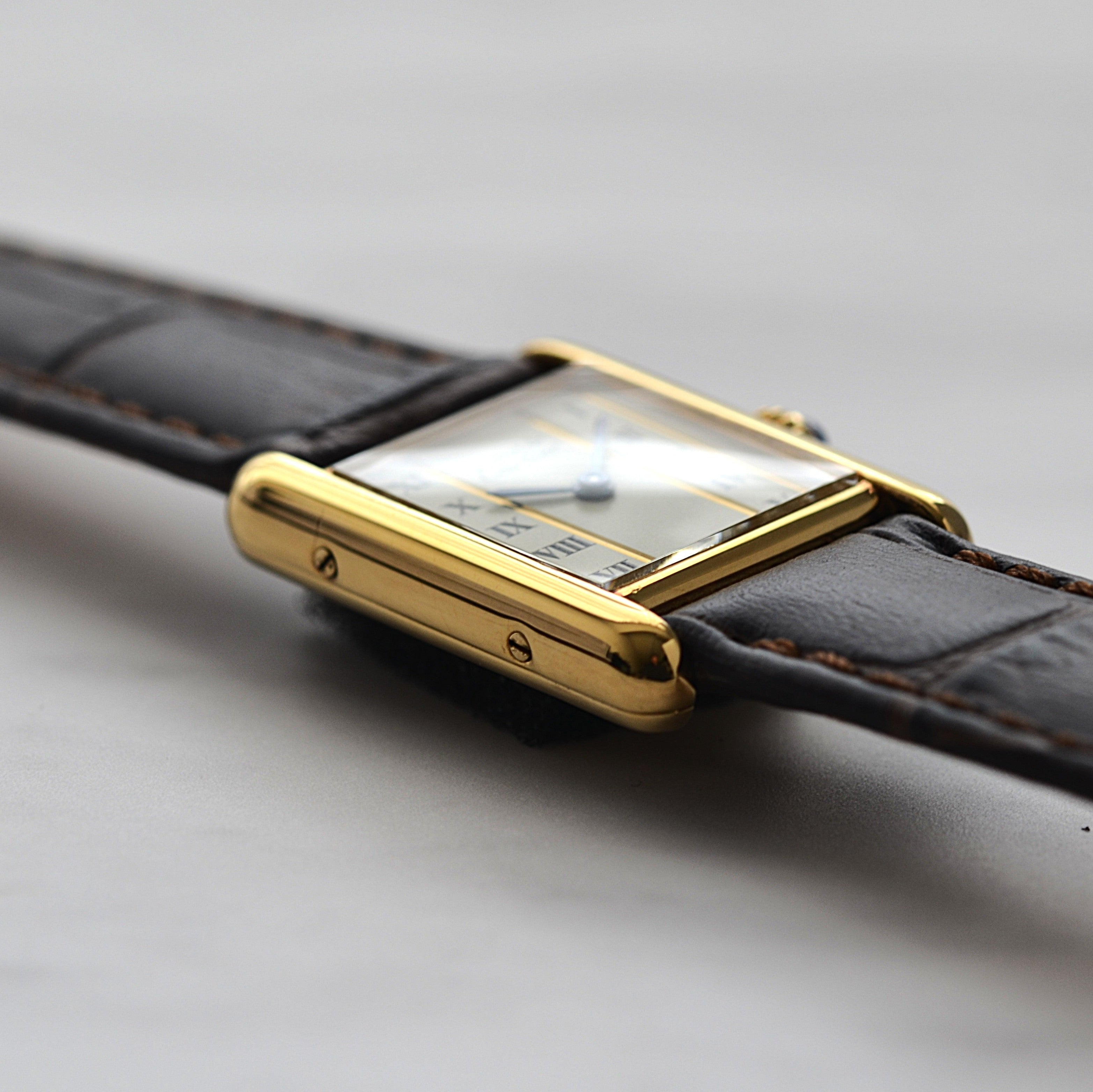 【Cartier】カルティエ マストタンク SM縦ローマ 純正尾錠付き