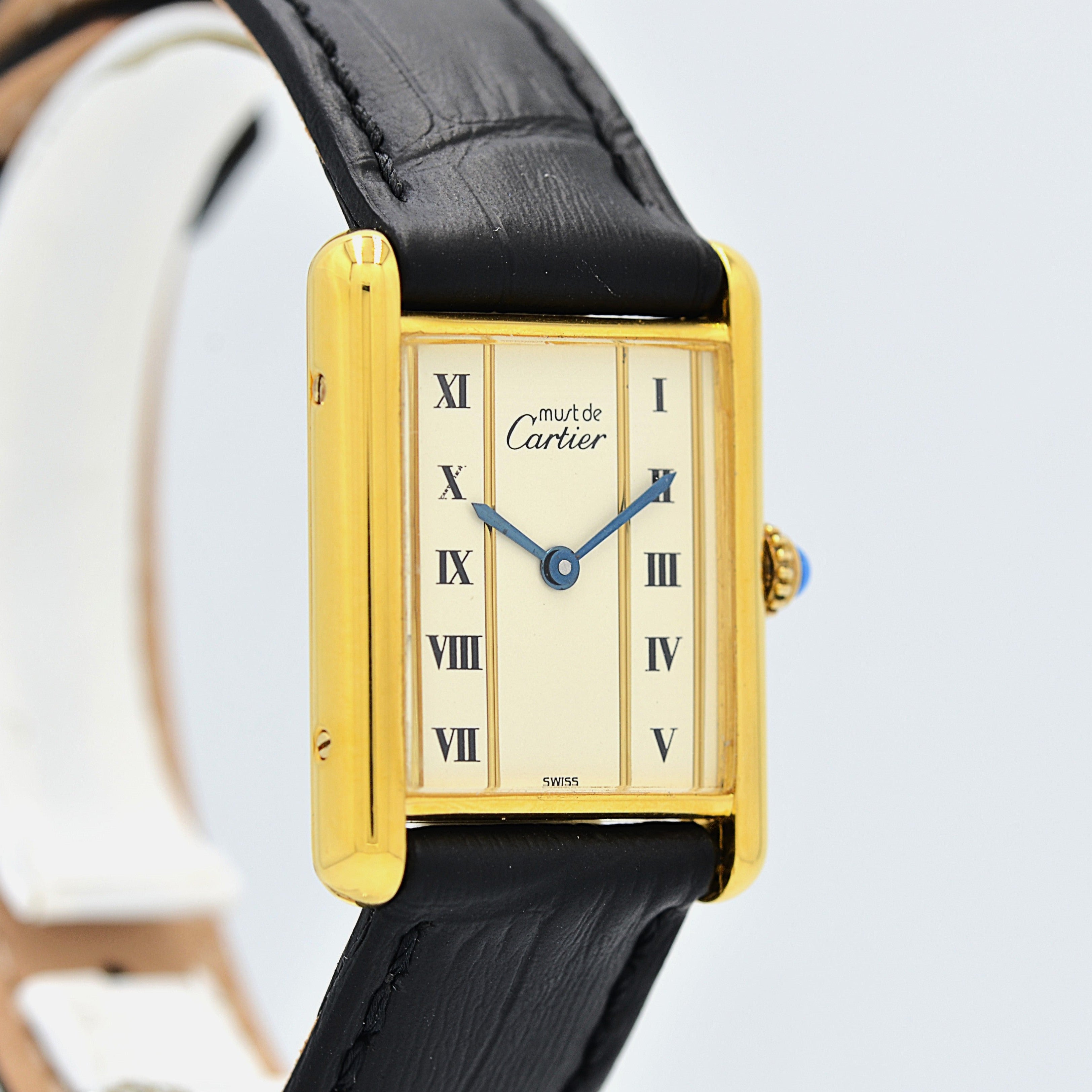 [Cartier] Cartier Must Tank LM Vertical Roman with genuine buckle