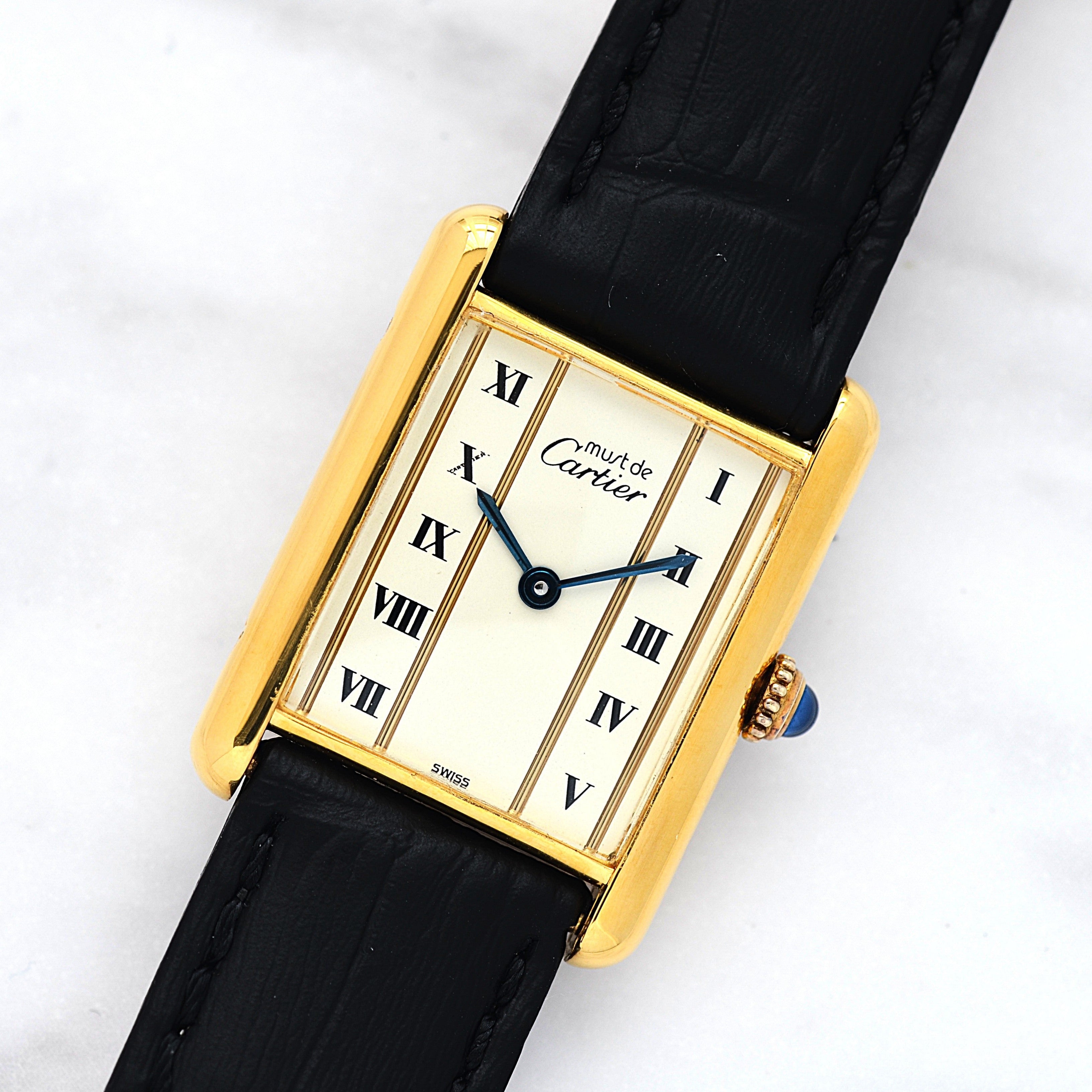 [Cartier] Cartier Must Tank LM Vertical Roman with genuine buckle