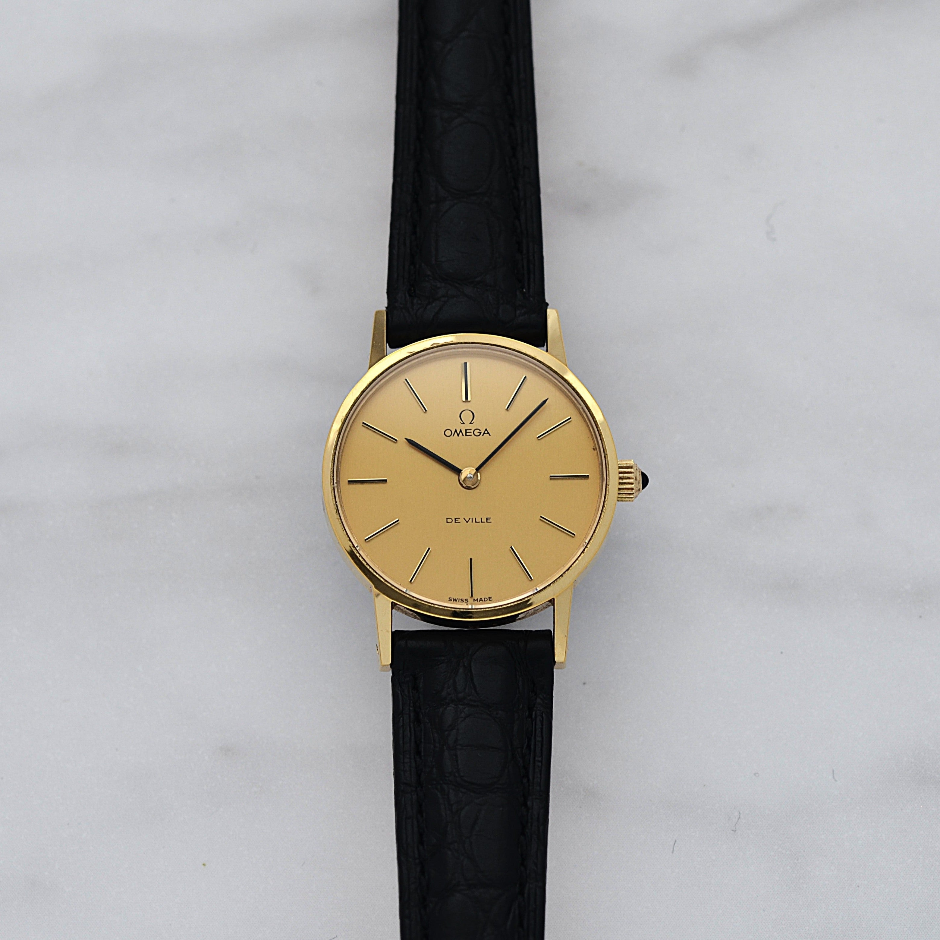 [OMEGA] Omega De Ville GP Round Gold Deadstock with original box